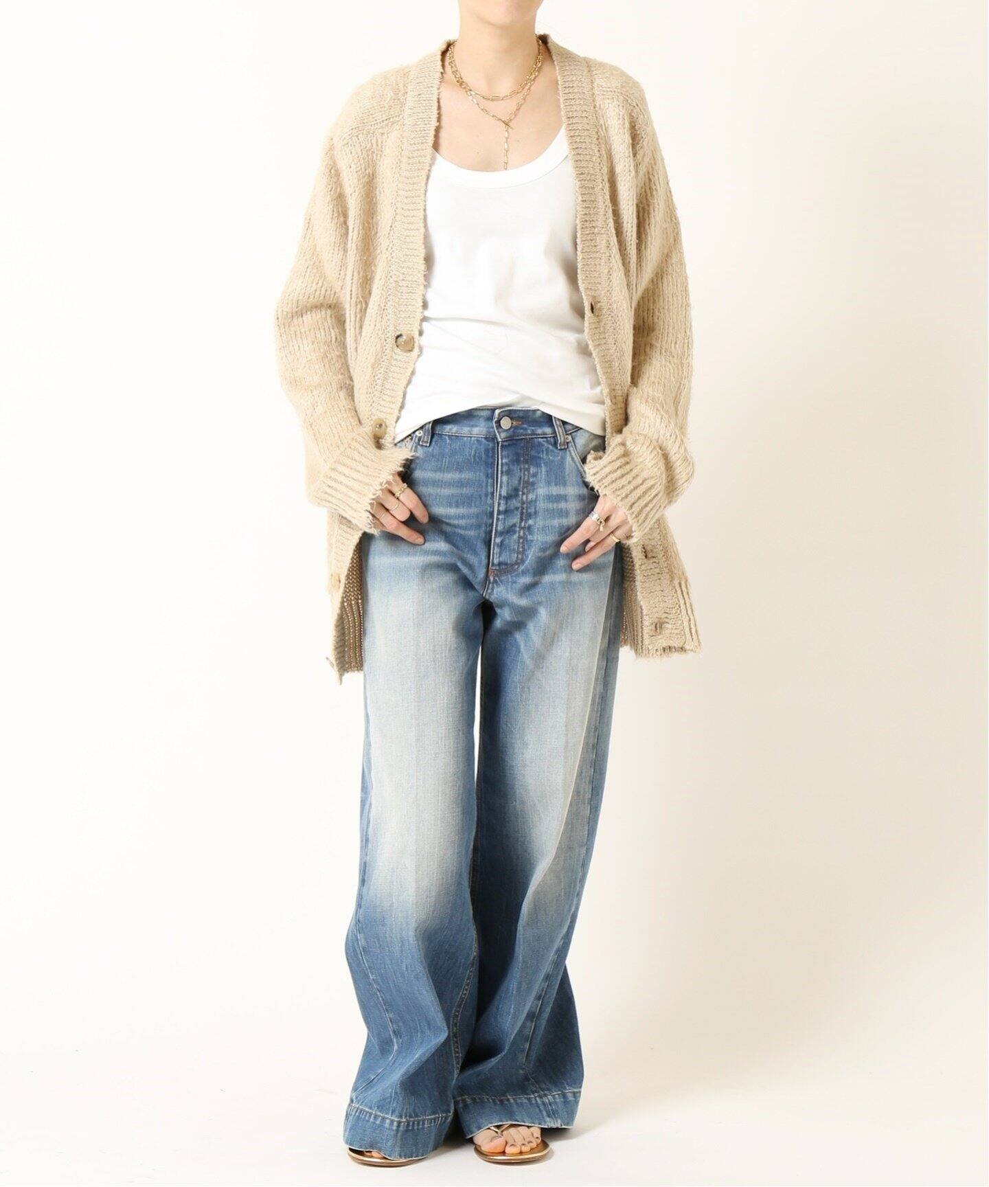 MAISON MARGIELA/メゾン マルジェラ】Brusched linen カーディガン 