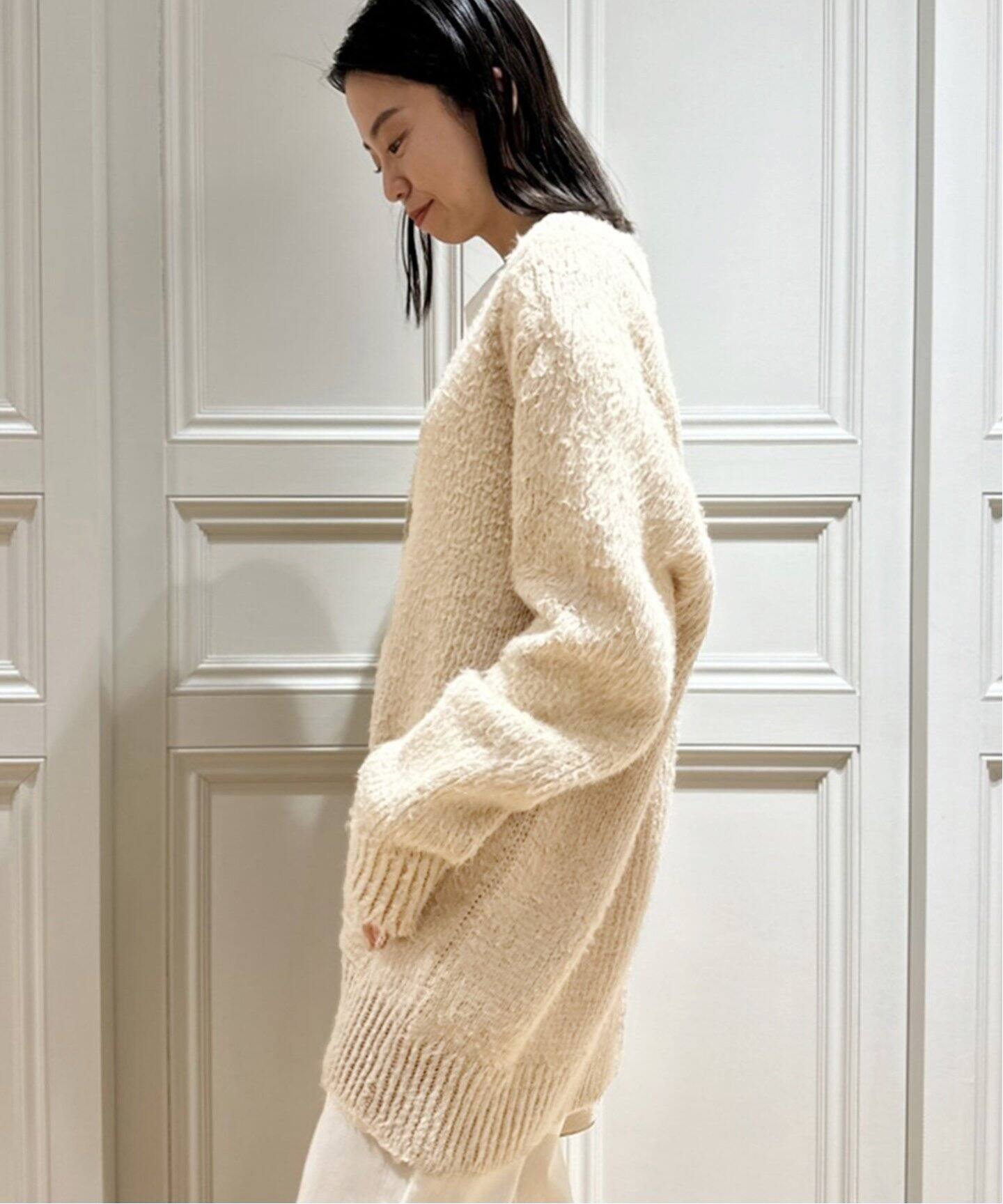 Maison Margiela BRUSCHED LINEN CARDIGAN 