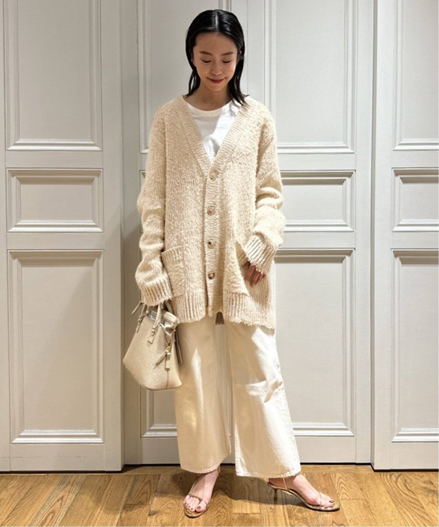 MAISON MARGIELA/メゾン マルジェラ】Brusched linen カーディガン 