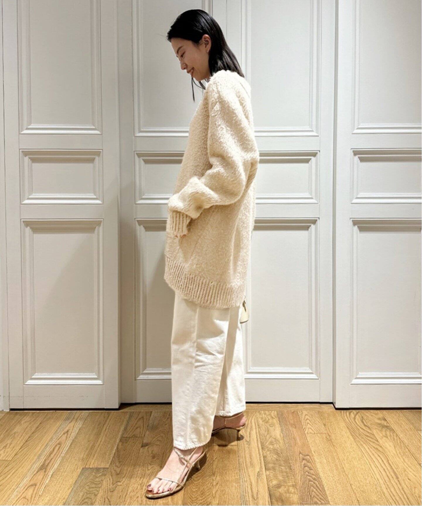 MAISON MARGIELA/メゾン マルジェラ】Brusched linen カーディガン  