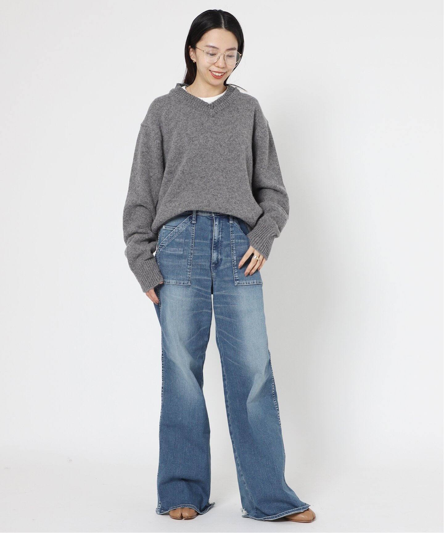 MAISON MARGIELA/メゾン マルジェラ】ELBOW PATCHES Vネック ニット 