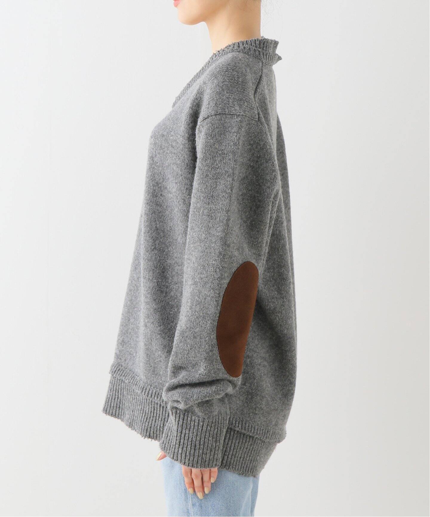 MAISON MARGIELA/メゾン マルジェラ】ELBOW PATCHES Vネック ニット 