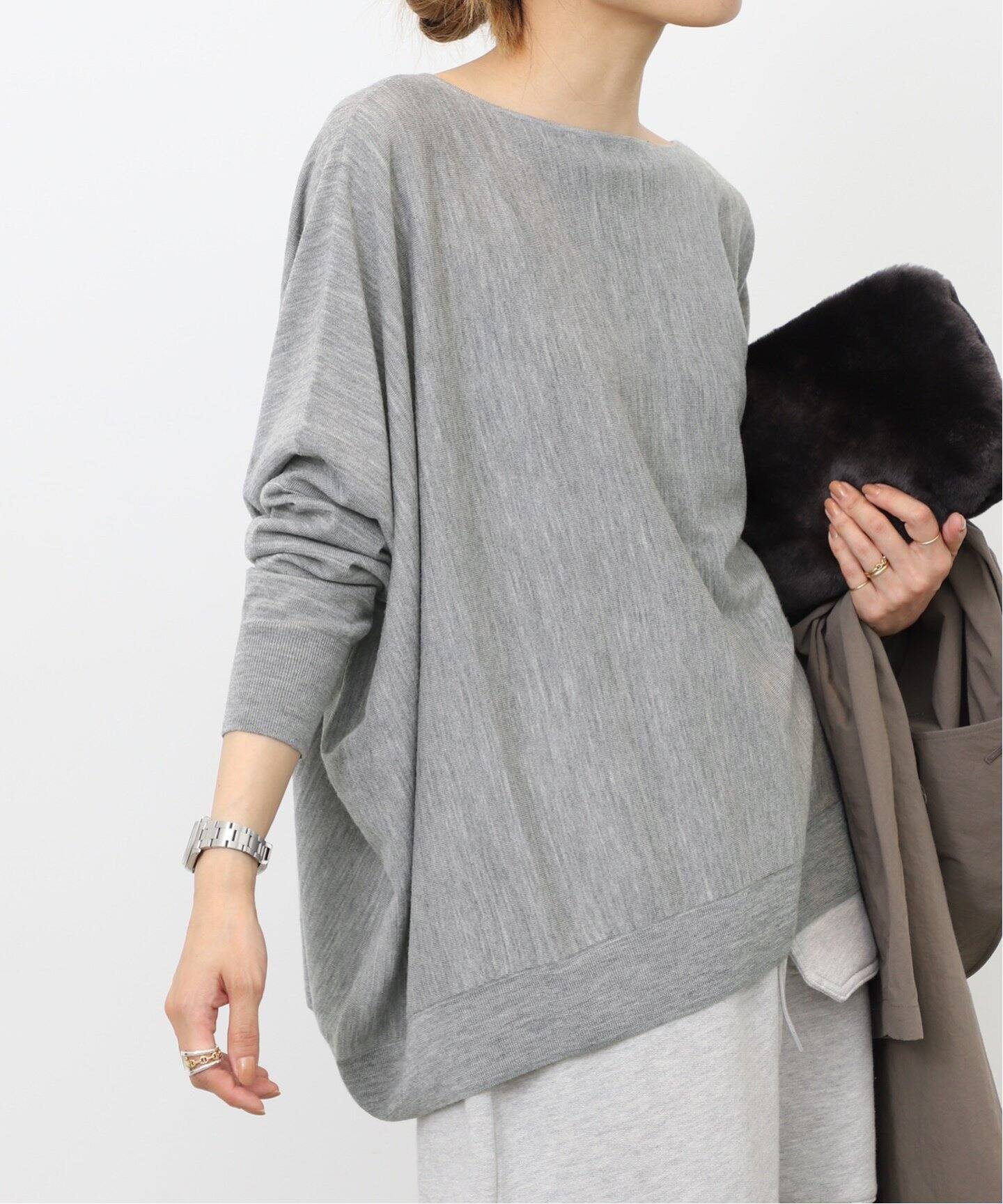Boatneck Volume Knit（ニット／セーター）｜L 