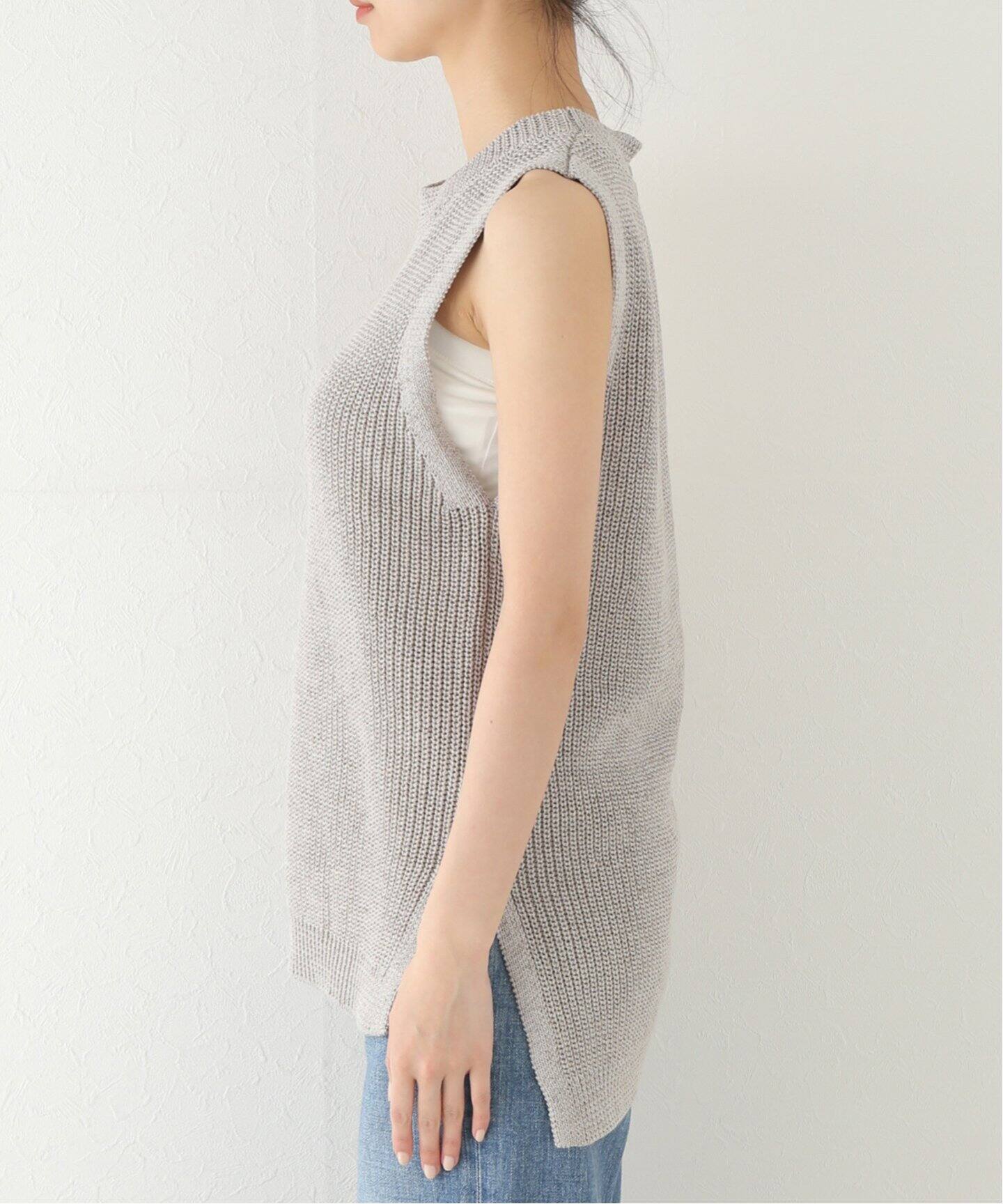 GOOD GRIEF！/グッドグリーフ】Cotton Linen Vest（ニット／セーター 