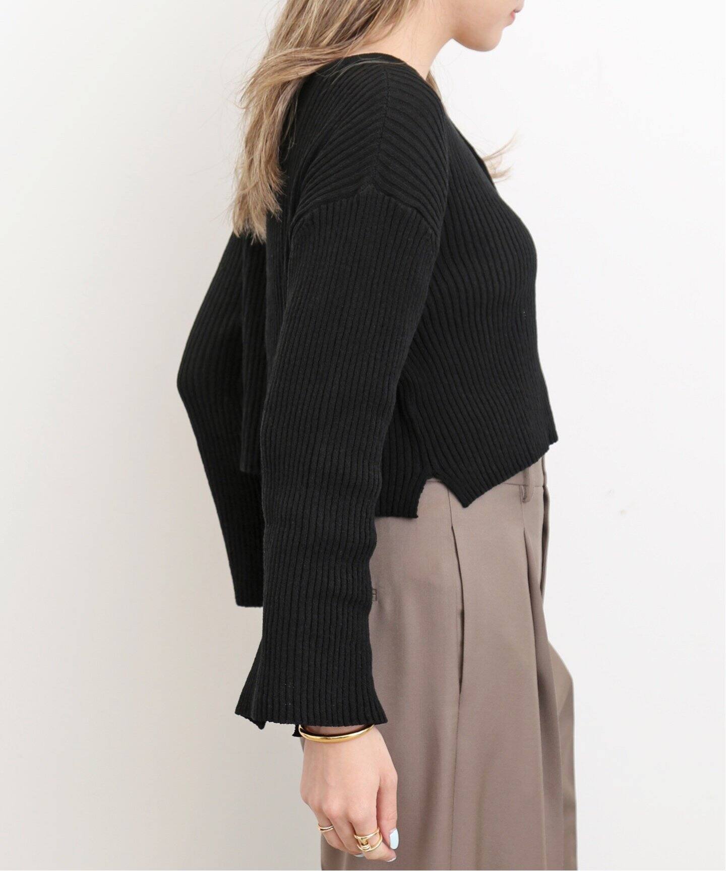 Boucle 2way Short Cardigan（ニット／セーター）｜L