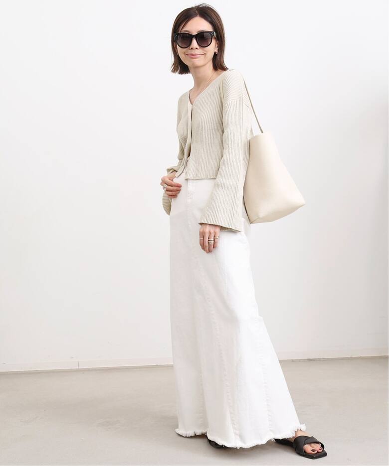 アパルトモン 23AW ブークレ2wayショートカーディガン 