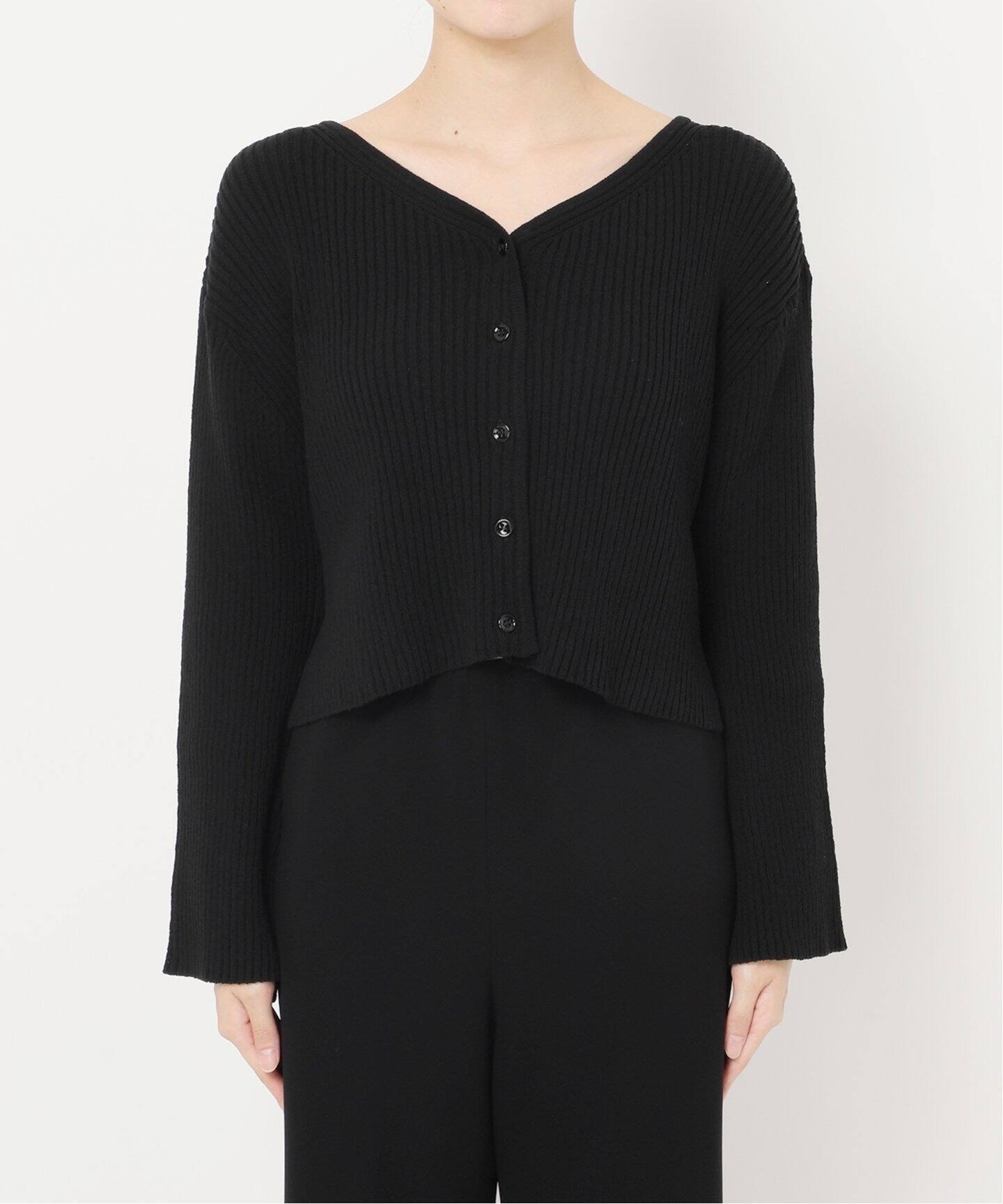 Boucle 2way Short Cardigan（ニット／セーター）｜L 