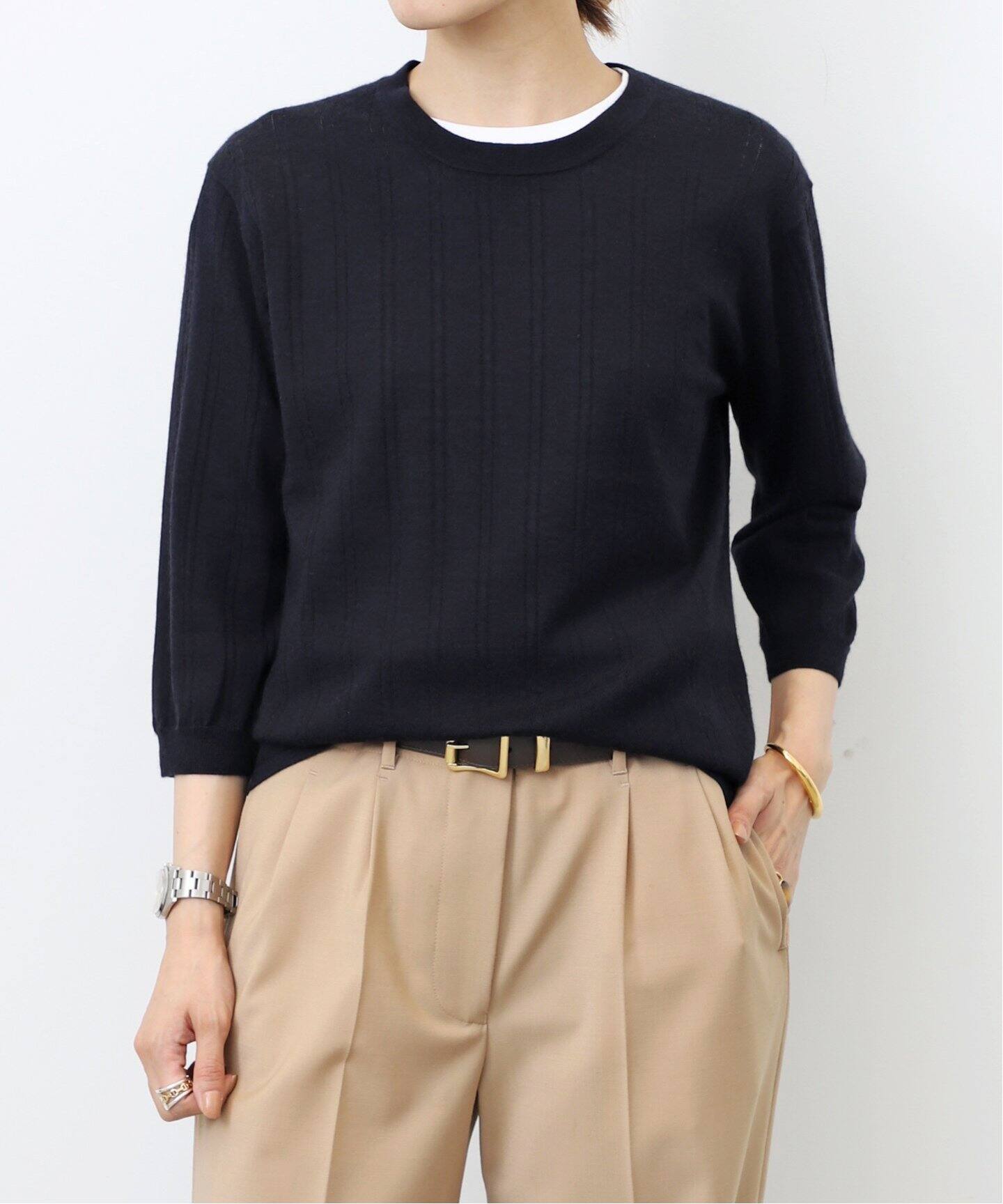 Cashmere Silk Knit Pullover（ニット／セーター）｜L 