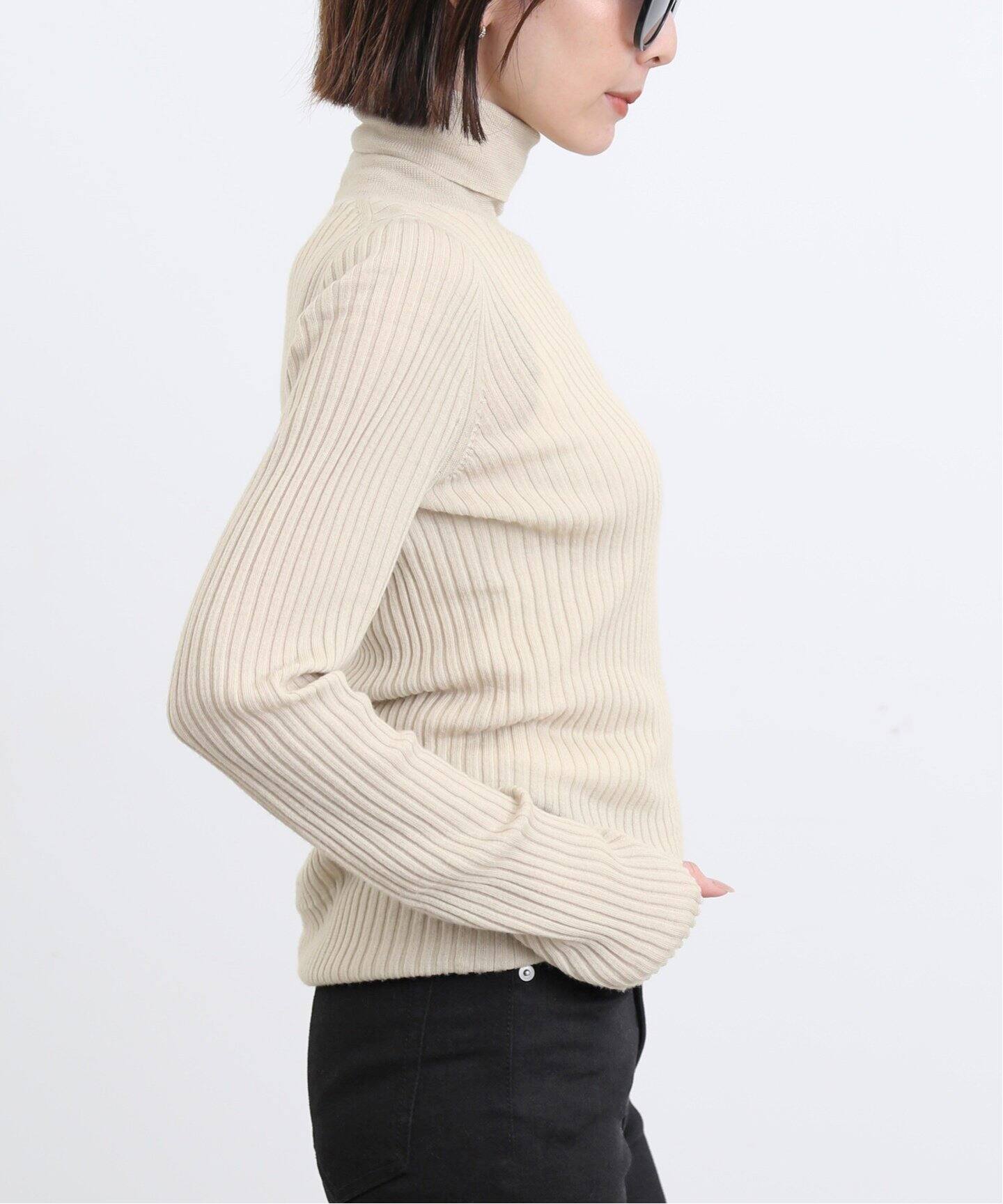 WIDE Rib Turtlneck Knit（ニット／セーター）｜L