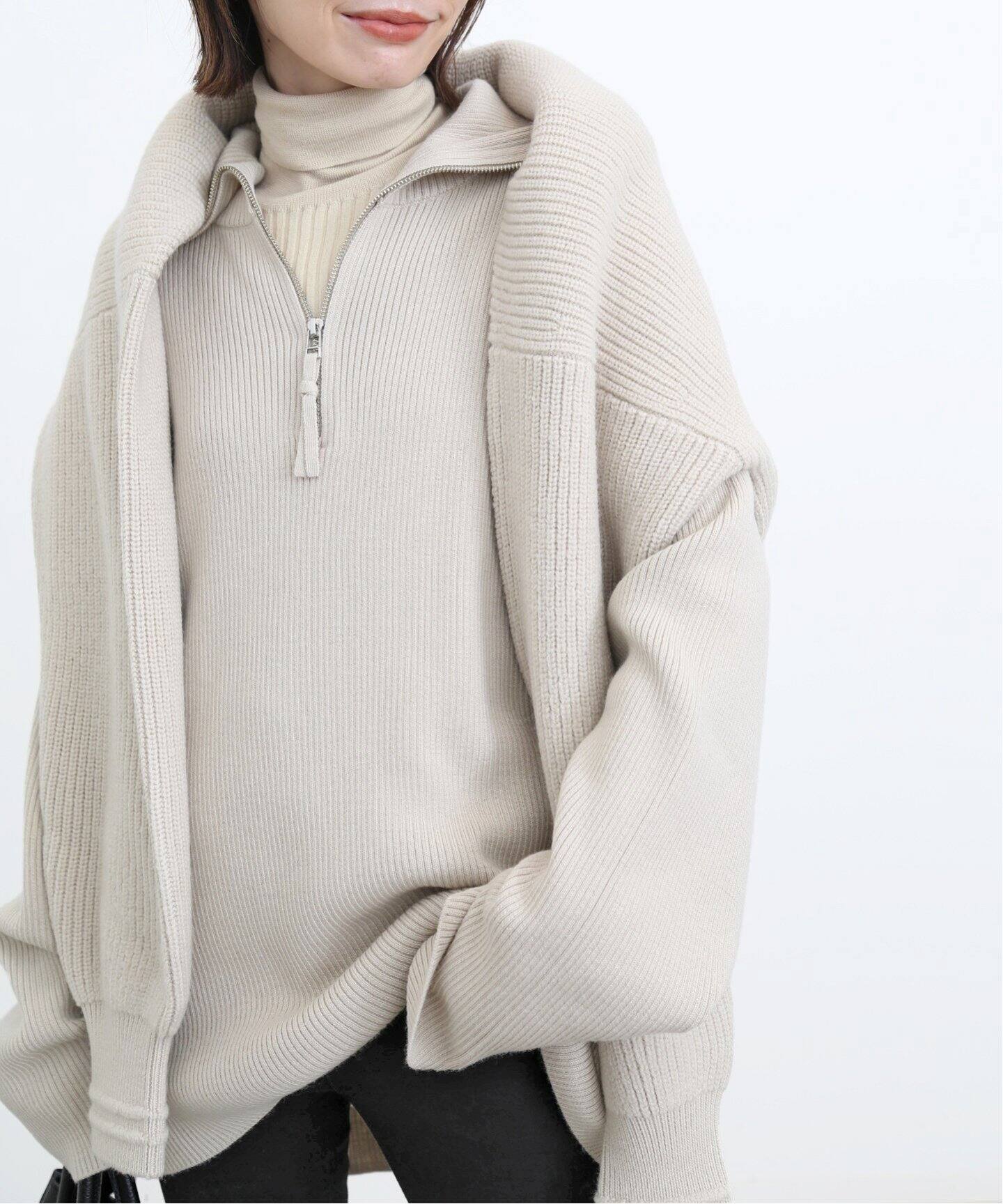 WIDE Rib Turtlneck Knit（ニット／セーター）｜L 