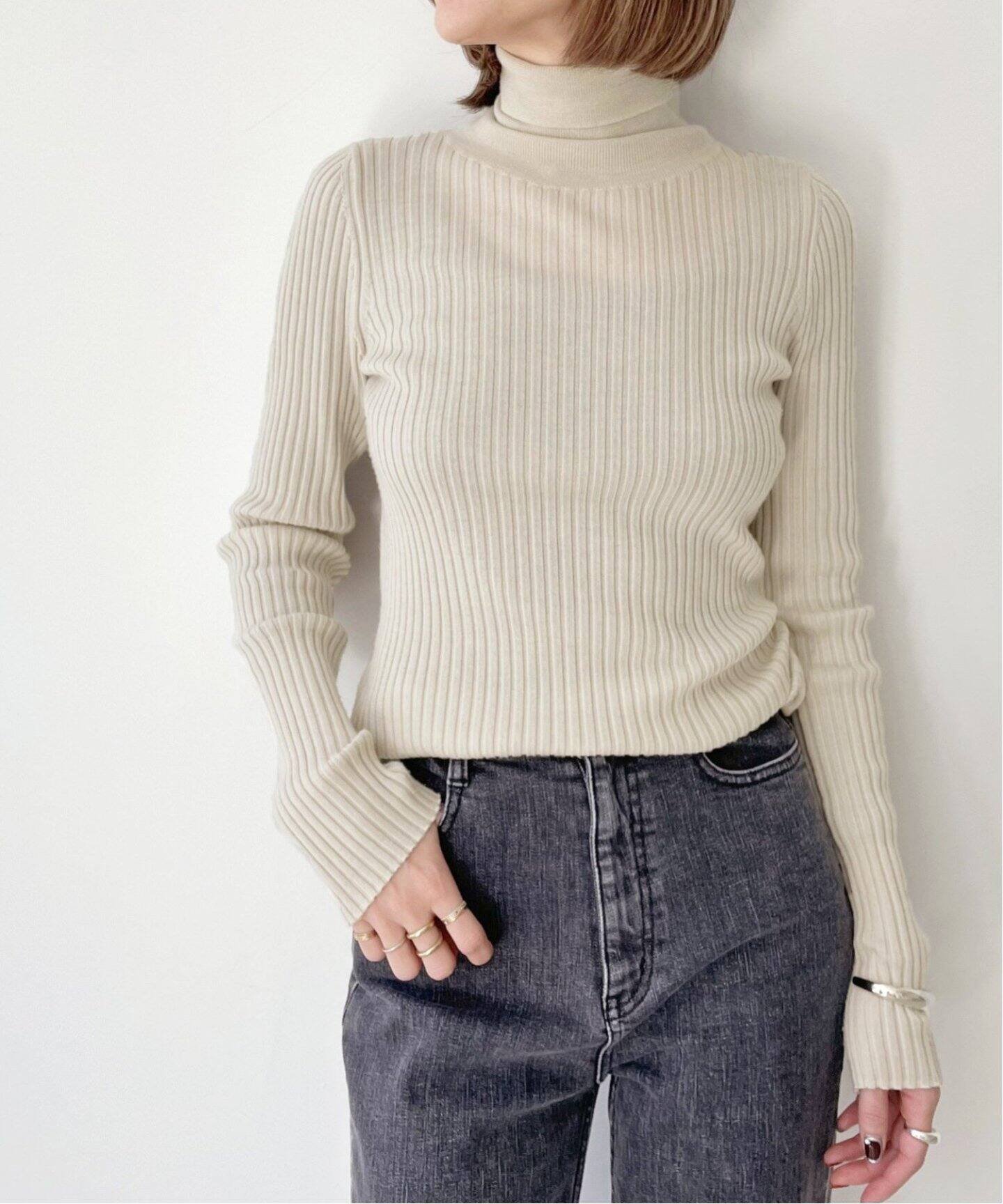 WIDE Rib Turtlneck Knit（ニット／セーター）｜L
