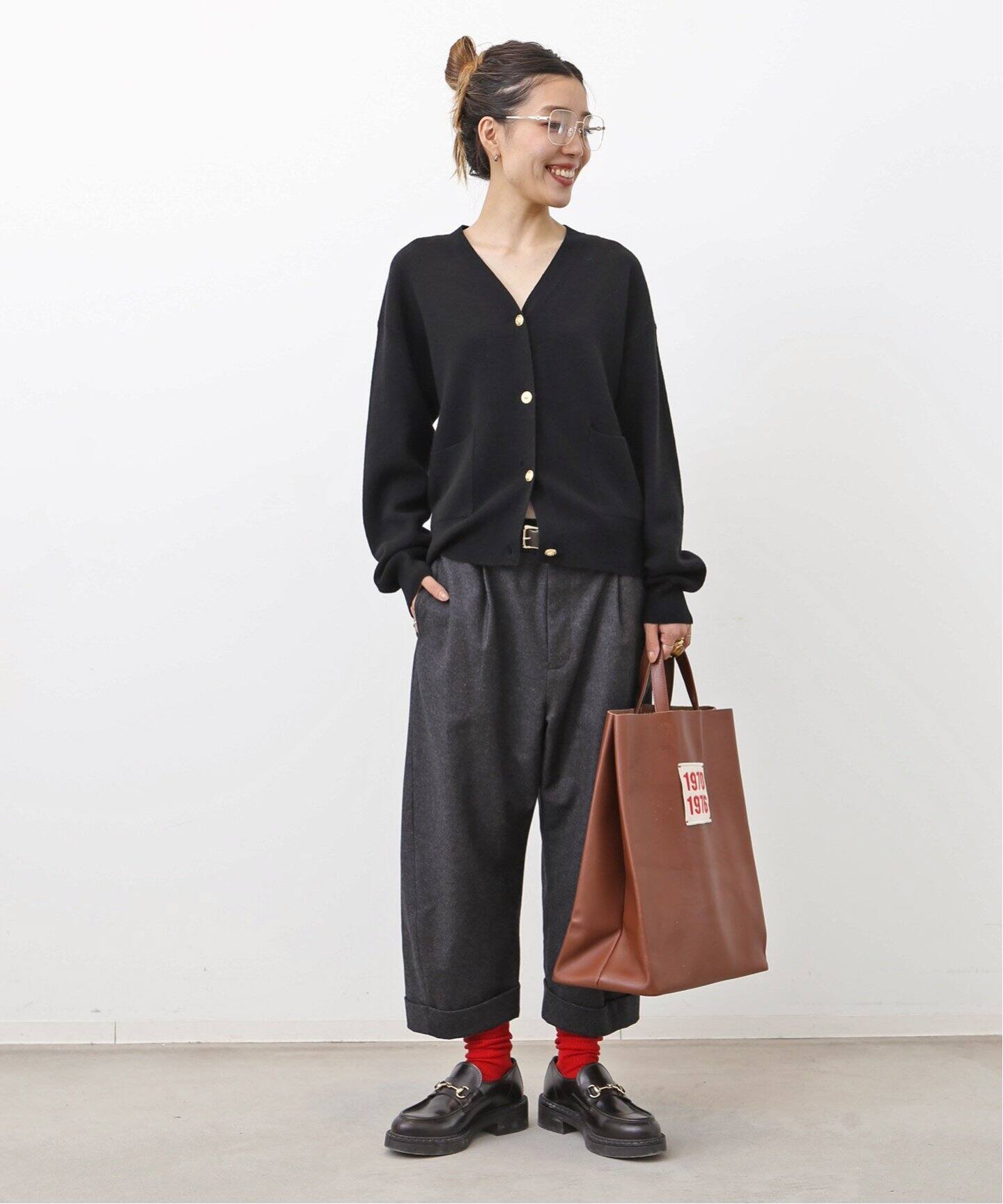 GOLD BUTTON CARDIGAN（ニット／セーター）｜L