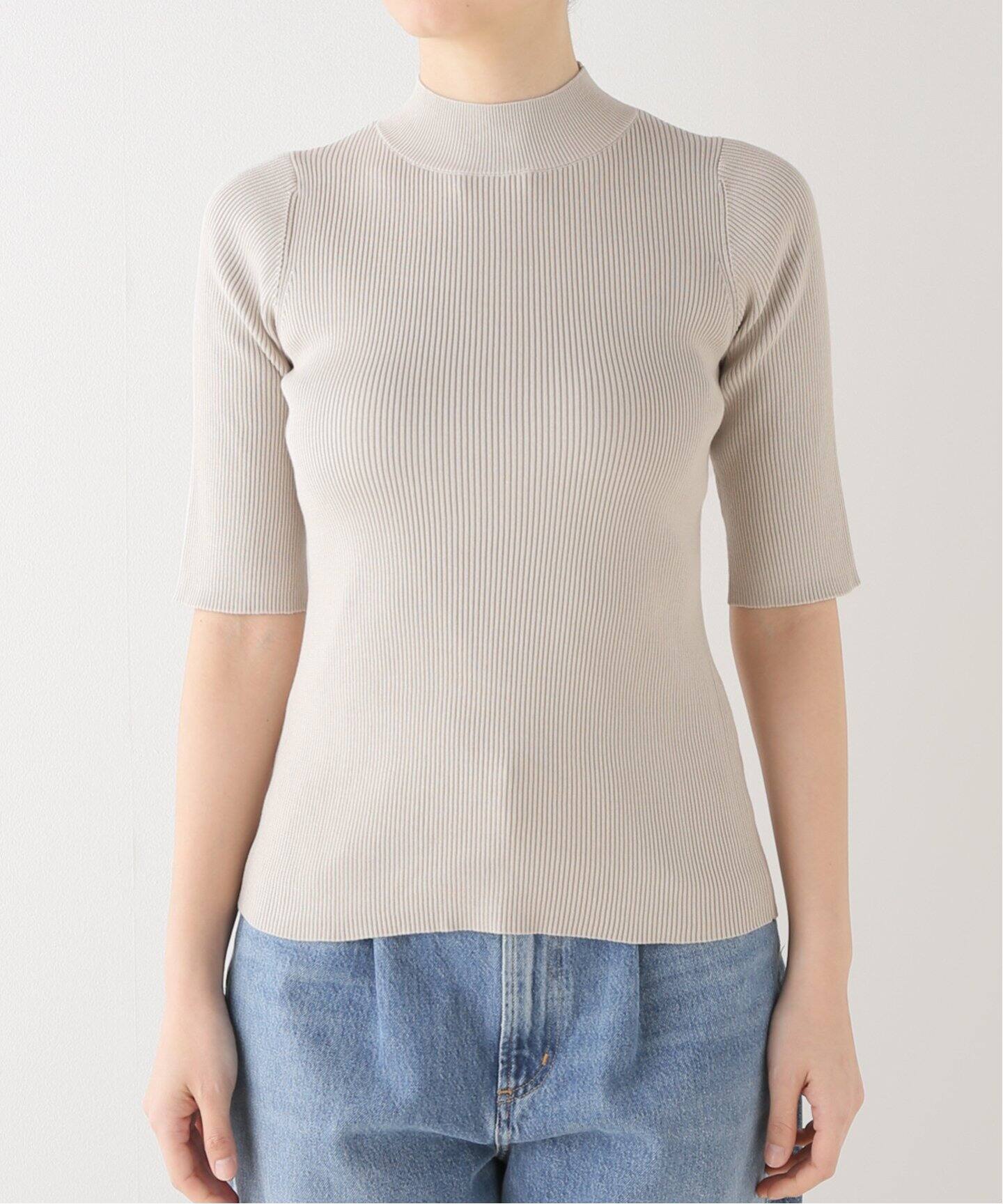 GIZA COTTON RIB KNIT PULLOVER（ニット／セーター）｜L