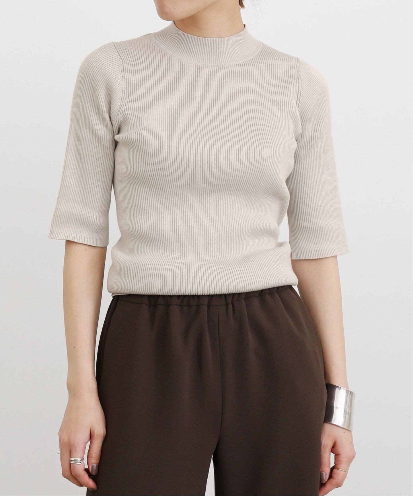 NOAH 奪い取る Cotton Rib Knit Sweater L 