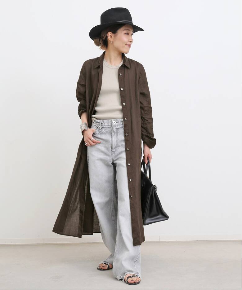 GIZA COTTON NOSLEEVE RIB KNIT（ニット／セーター）｜L