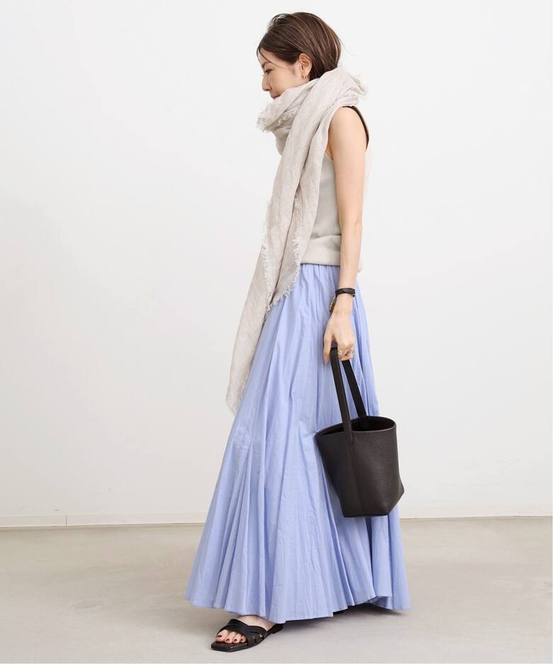GIZA COTTON NOSLEEVE RIB KNIT（ニット／セーター）｜L