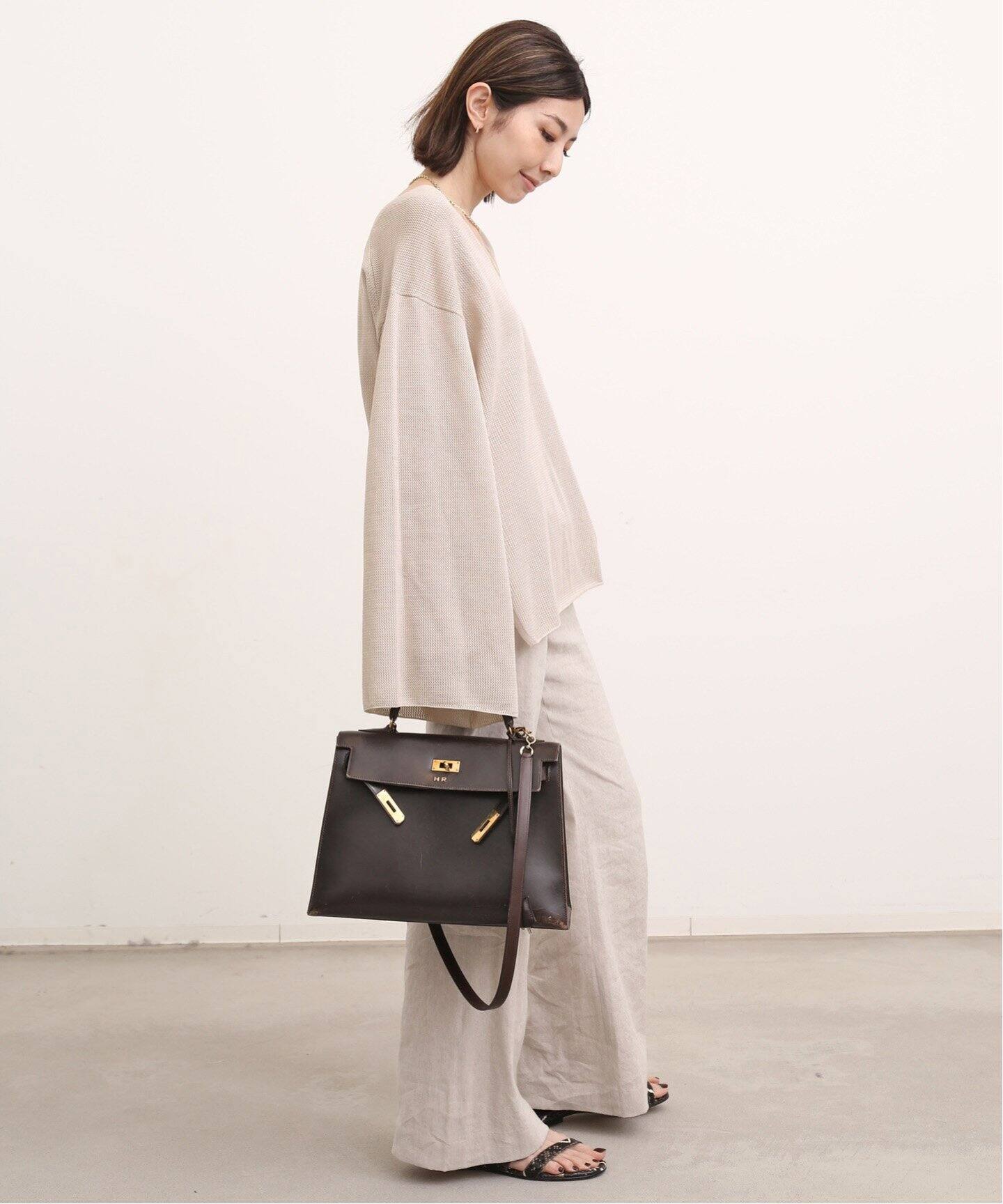PIMA COTTON SILK VNECK KNIT（ニット／セーター）｜L
