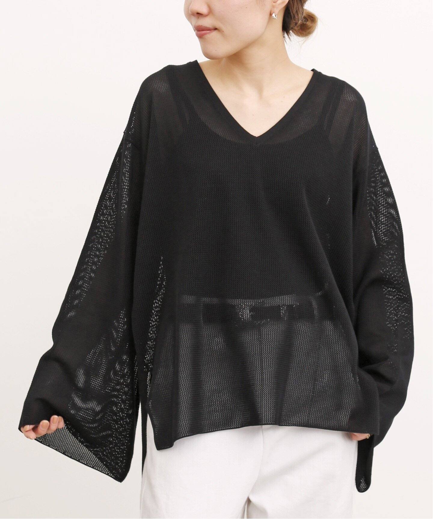 PIMA COTTON SILK VNECK KNIT（ニット／セーター）｜L