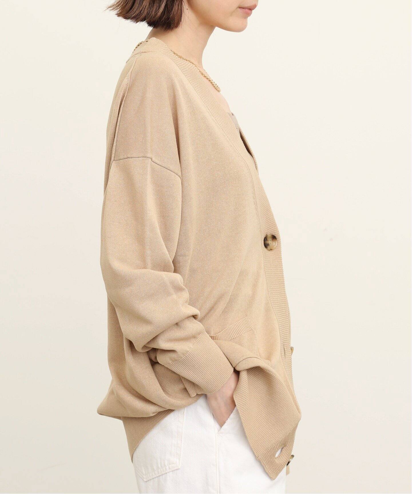 Oversize Linen Cardigan（カーディガン）｜L 