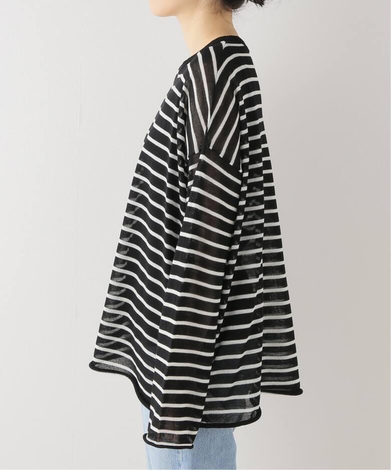 Border Sheer Knit（ニット／セーター）｜L 