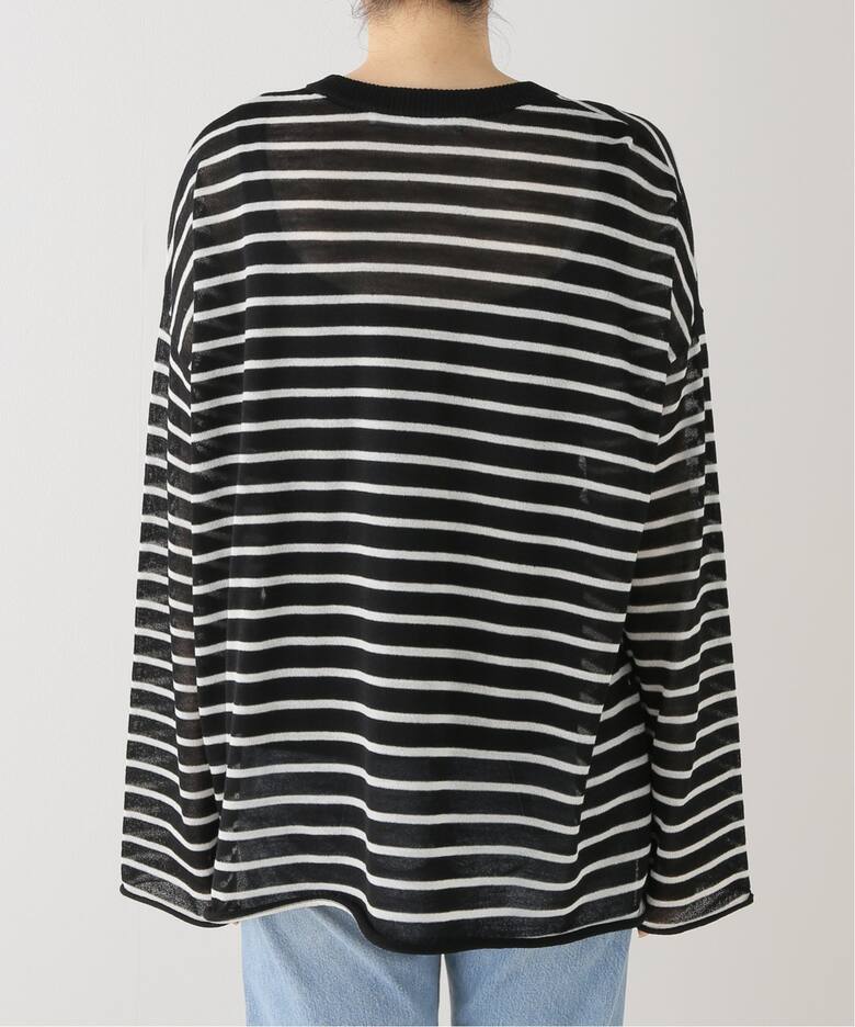 Border Sheer Knit（ニット／セーター）｜L 