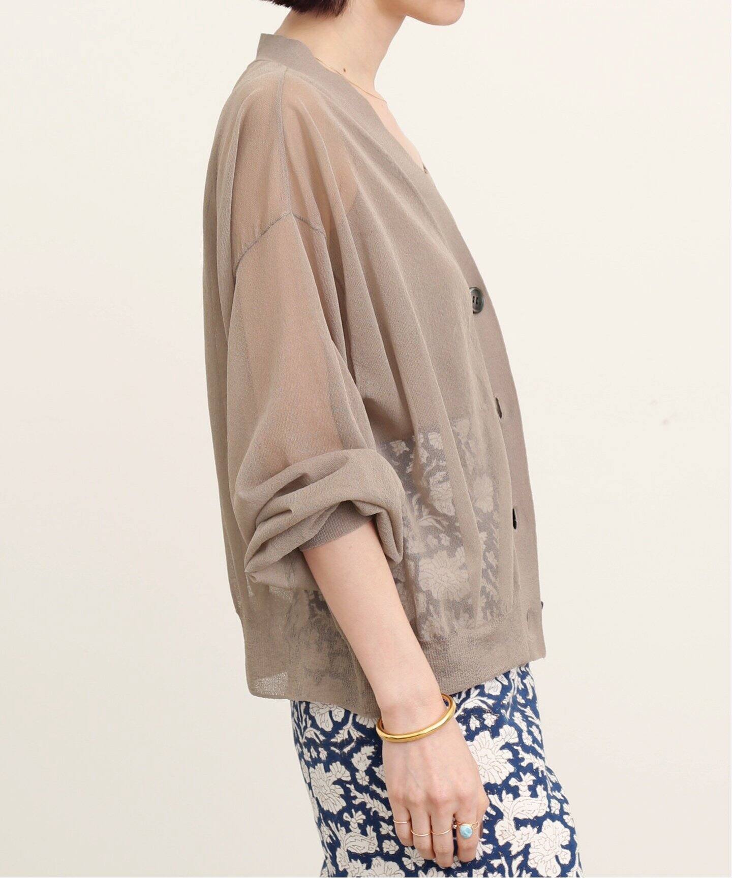 Sheer Cardigan（カーディガン）｜L 
