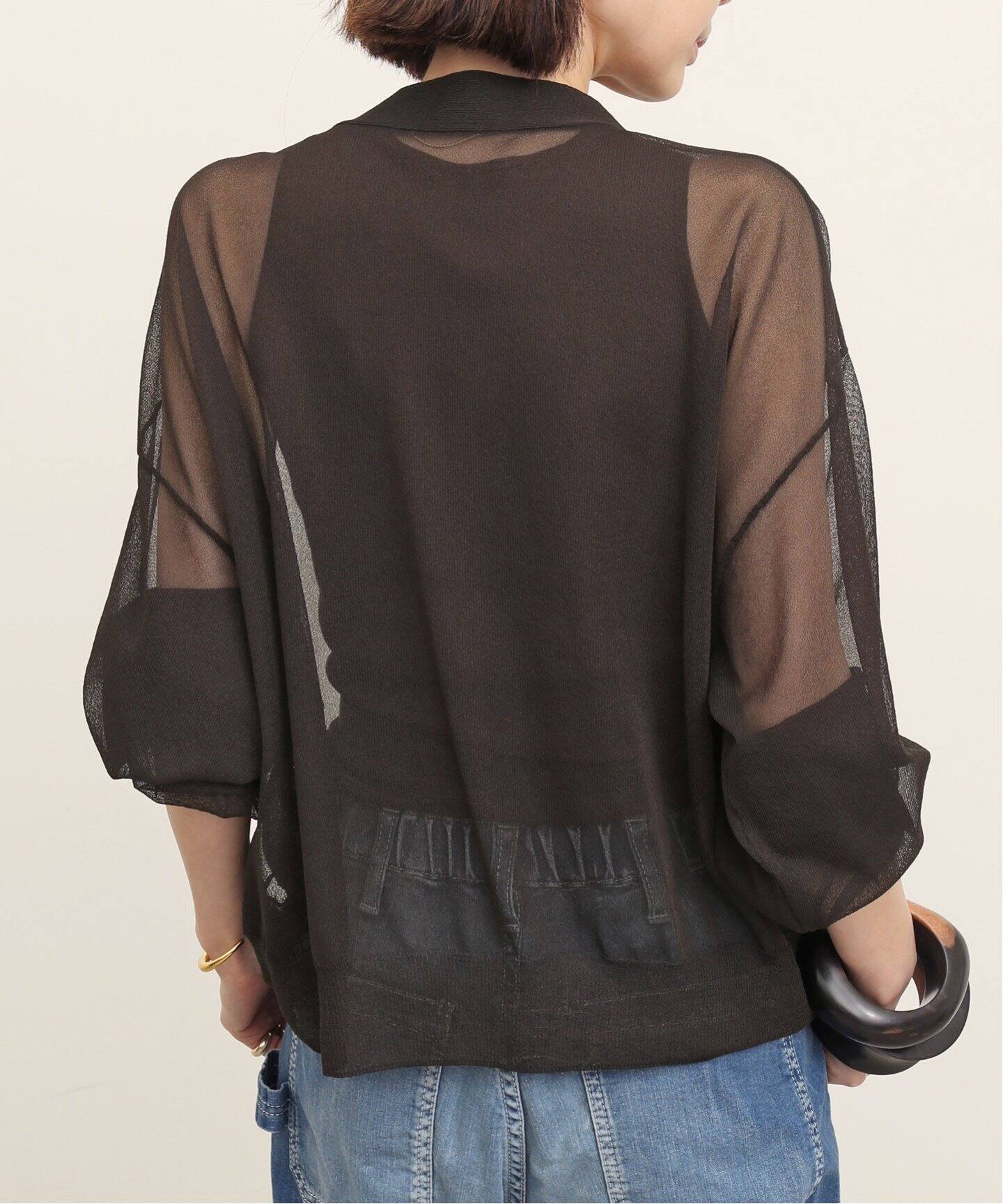 Sheer Cardigan（カーディガン）｜L 