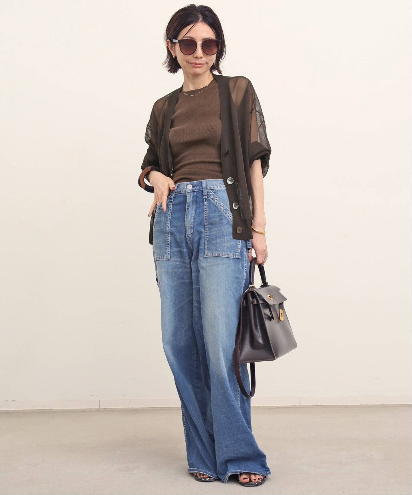 Sheer Cardigan（カーディガン）｜L