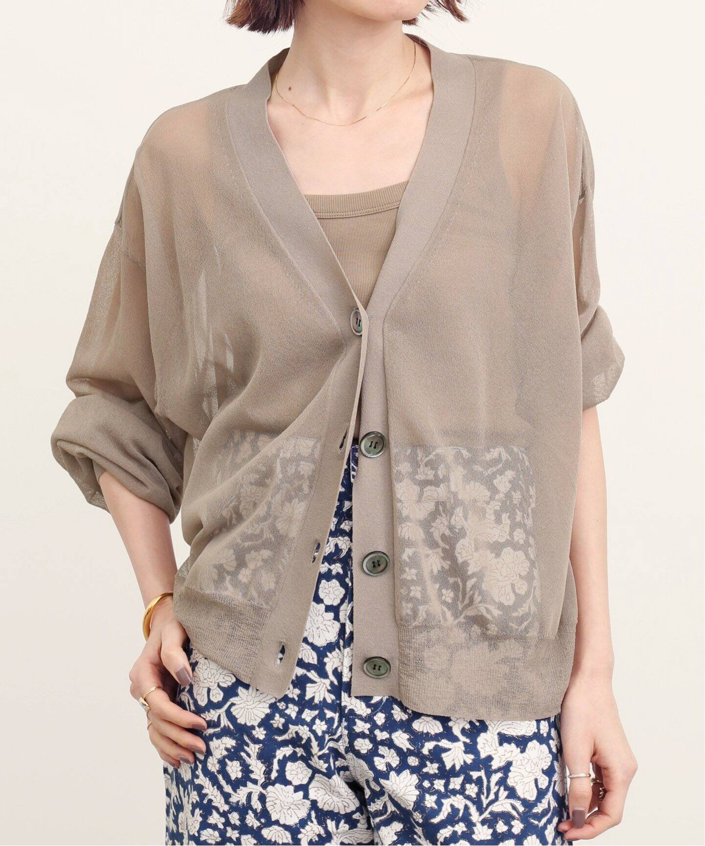 Sheer Cardigan（カーディガン）｜L 