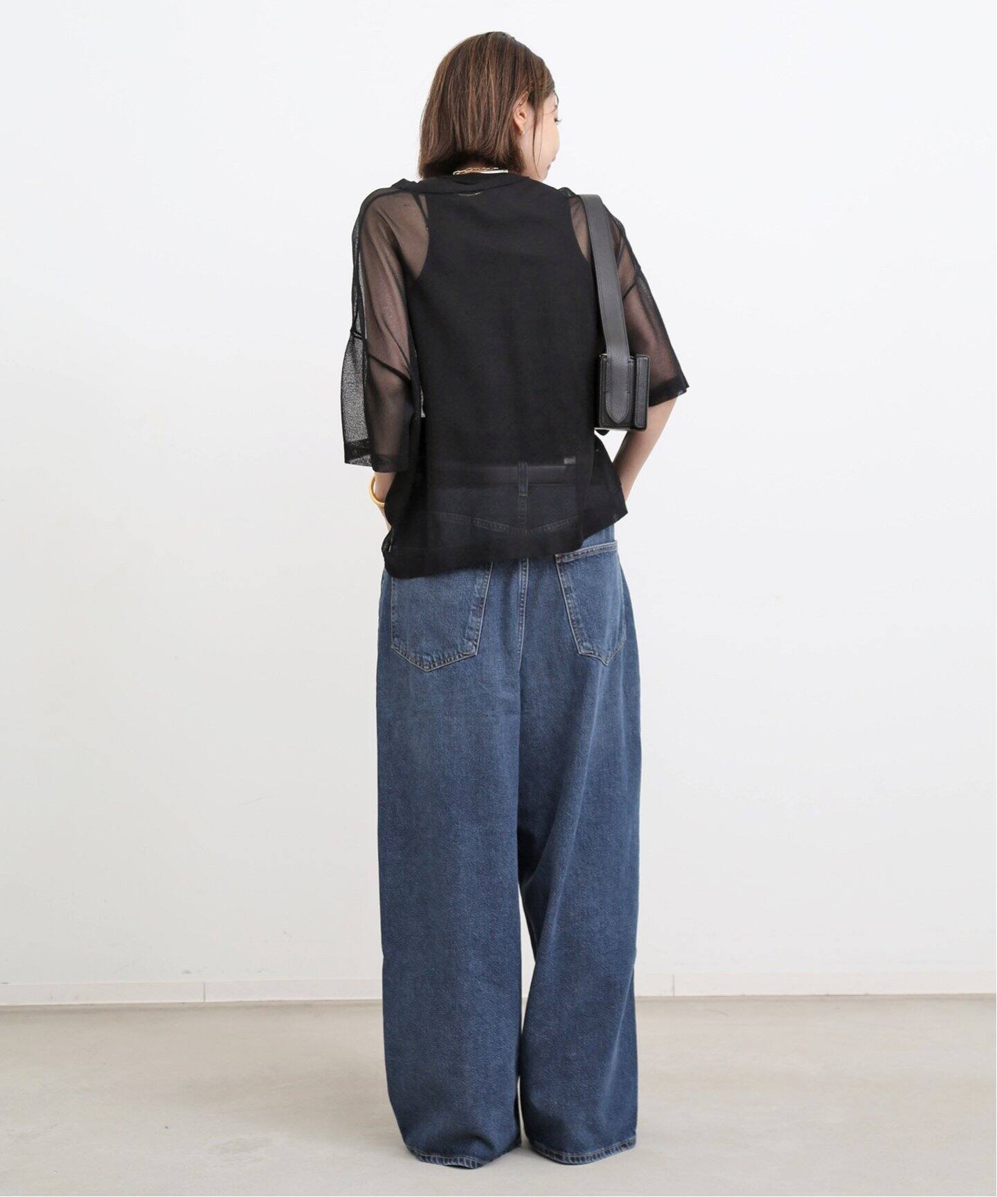 Sheer T-shirt（ニット／セーター）｜L 