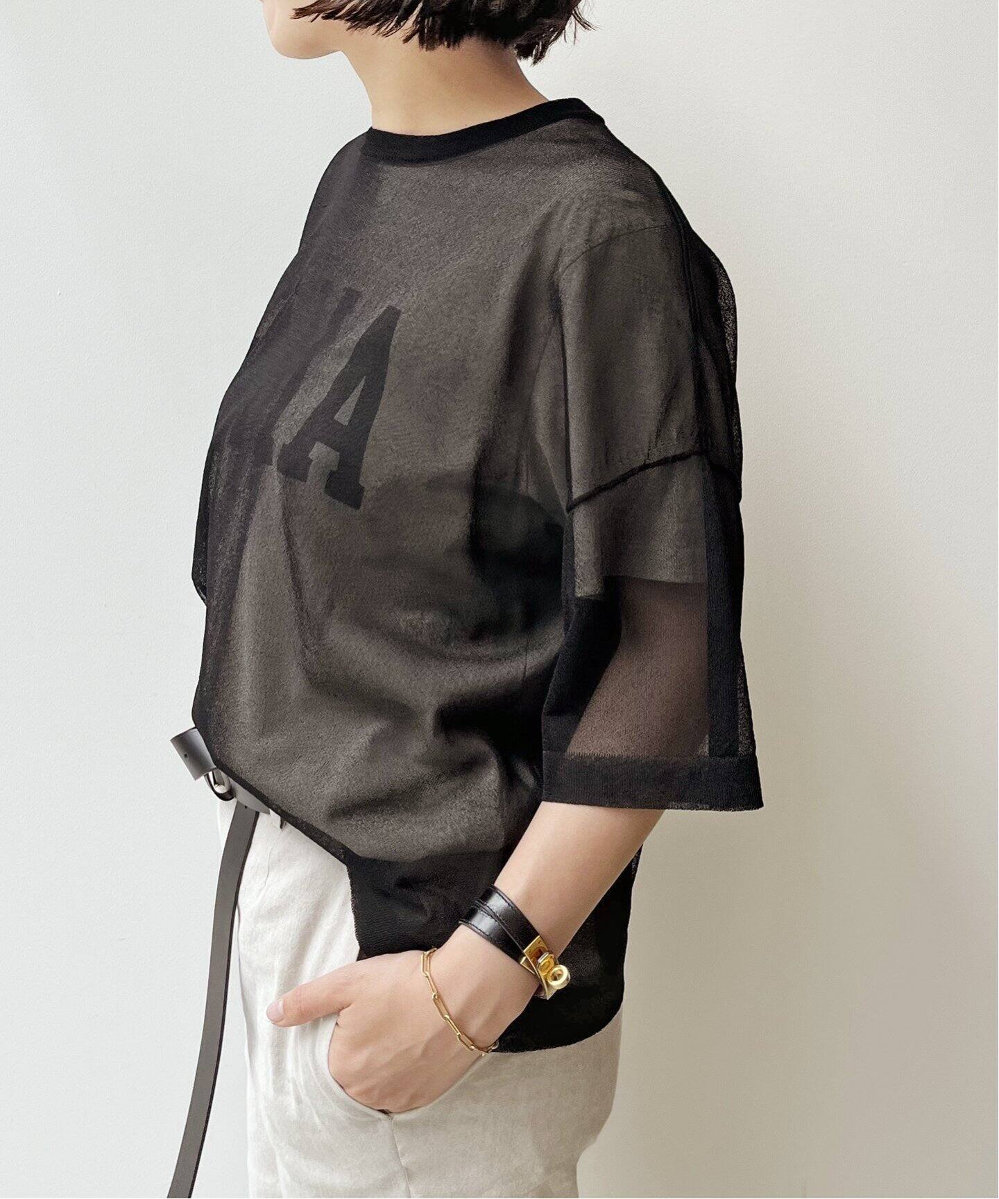Sheer T-shirt（ニット／セーター）｜L