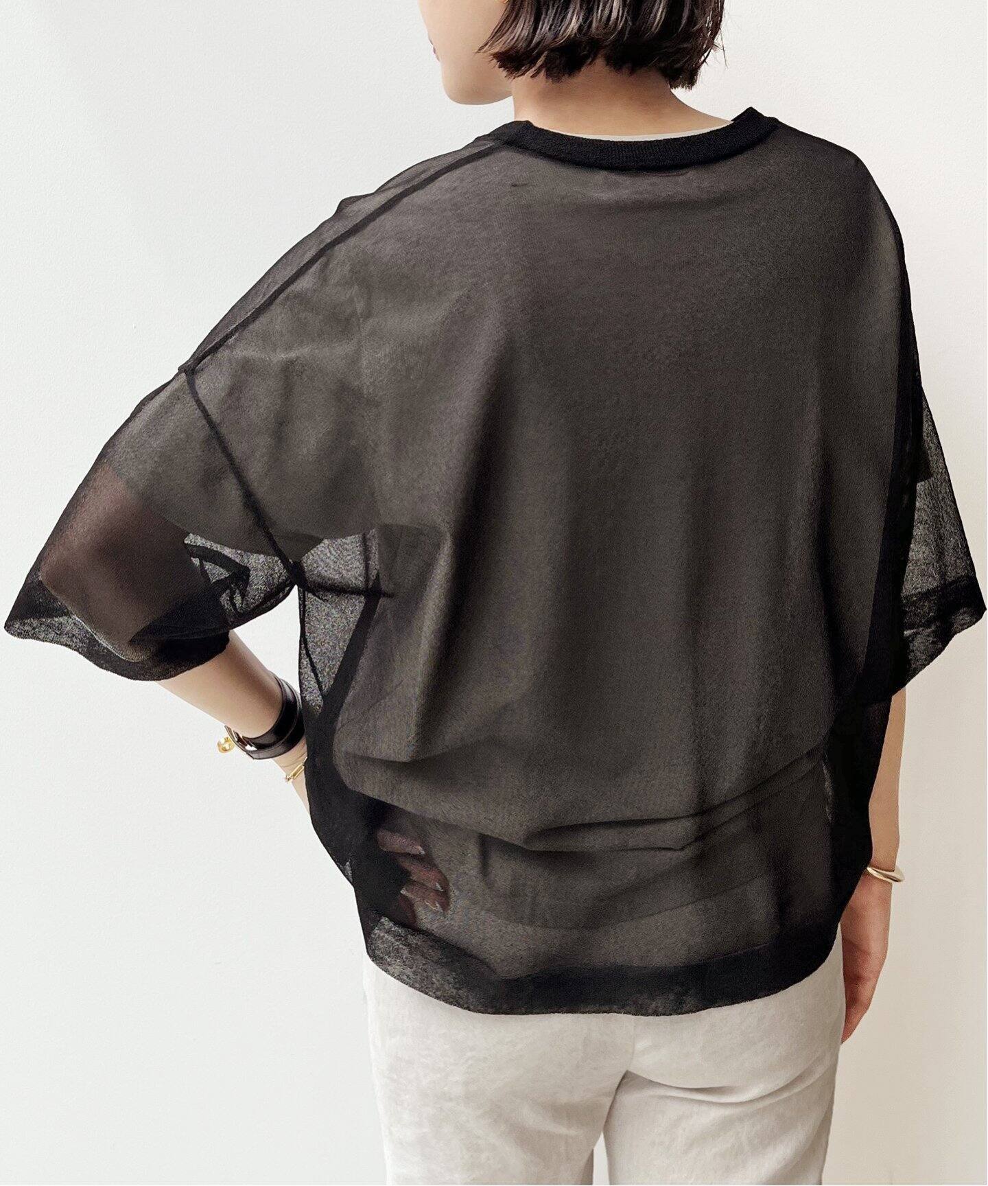Sheer T-shirt（ニット／セーター）｜L 
