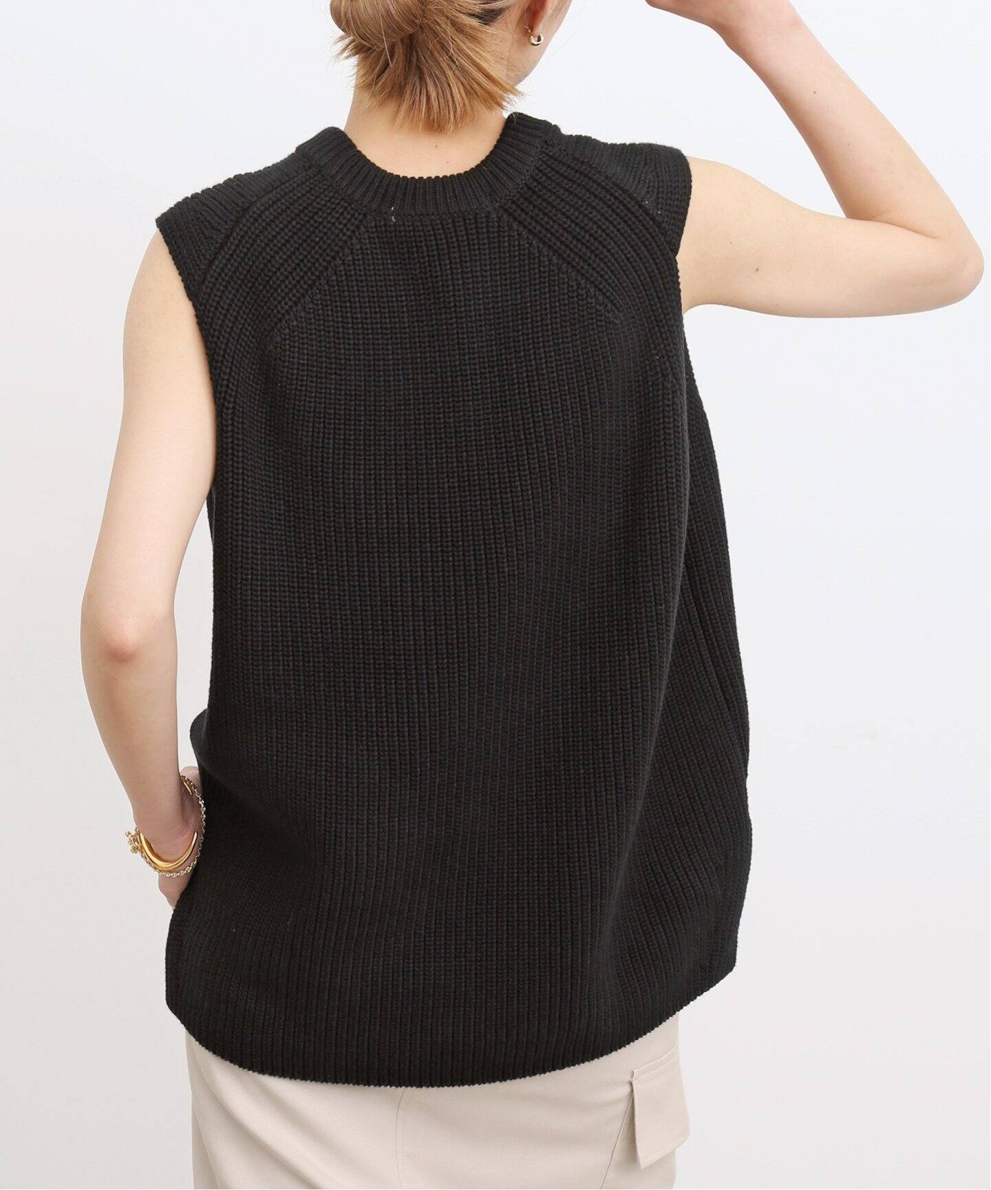 Cotton Knit Vest（ニット／セーター）｜L