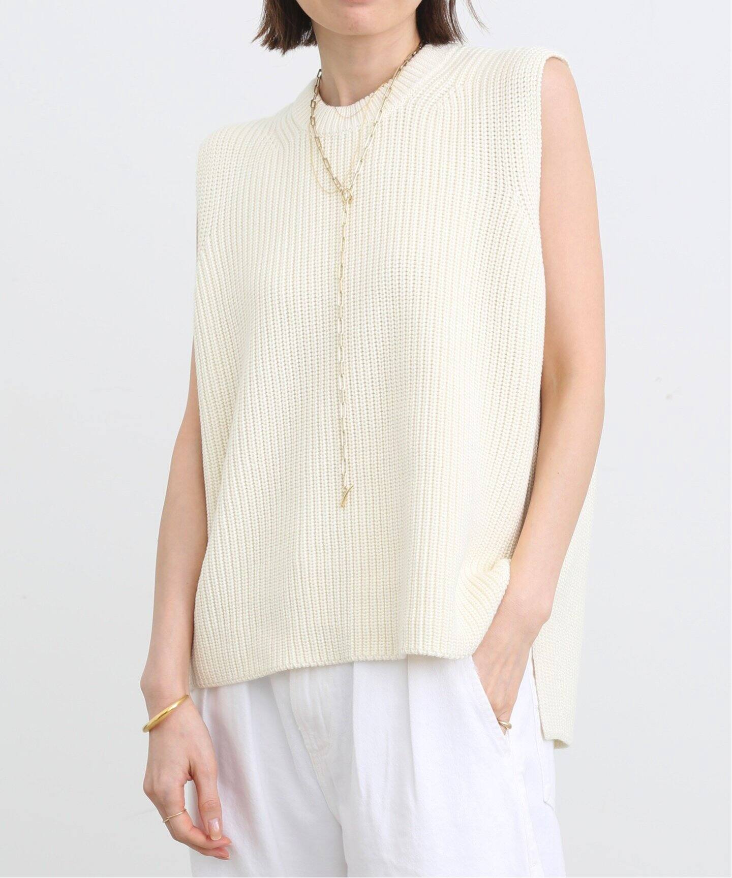 Cotton Knit Vest（ニット／セーター）｜L