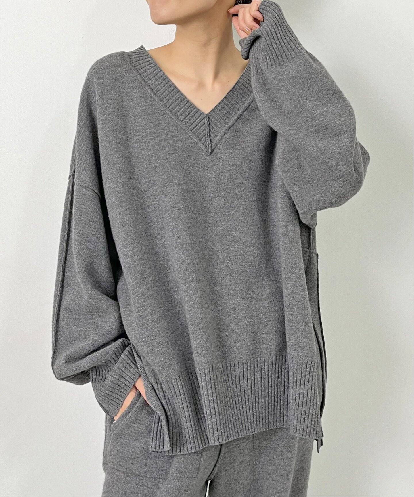 ELE STOLYOF/エレ ストリオフ】Wool pile Reversible Knit Pullover  