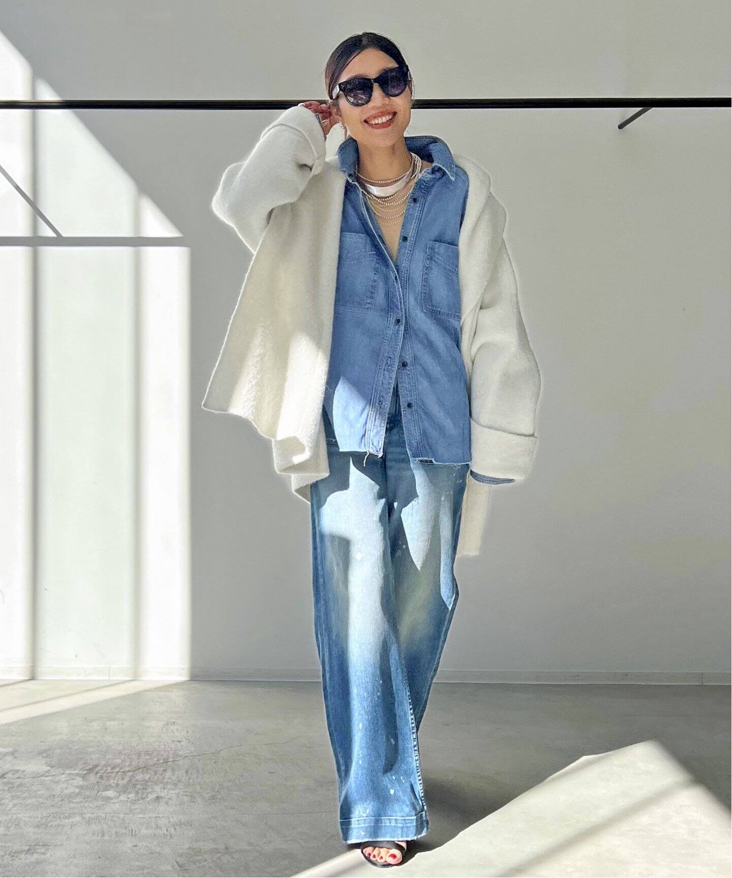 LAUREN MANOOGIAN/ローレン マヌージアン】DOUBLE FACE COAT（ニット  