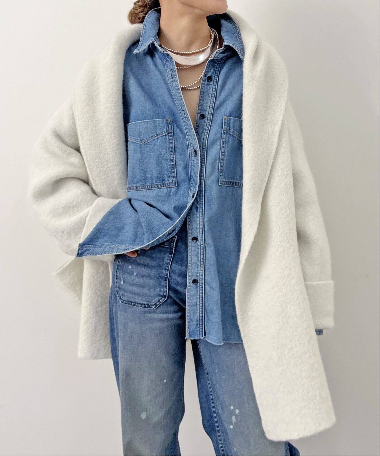 LAUREN MANOOGIAN/ローレン マヌージアン】DOUBLE FACE COAT（ニット  