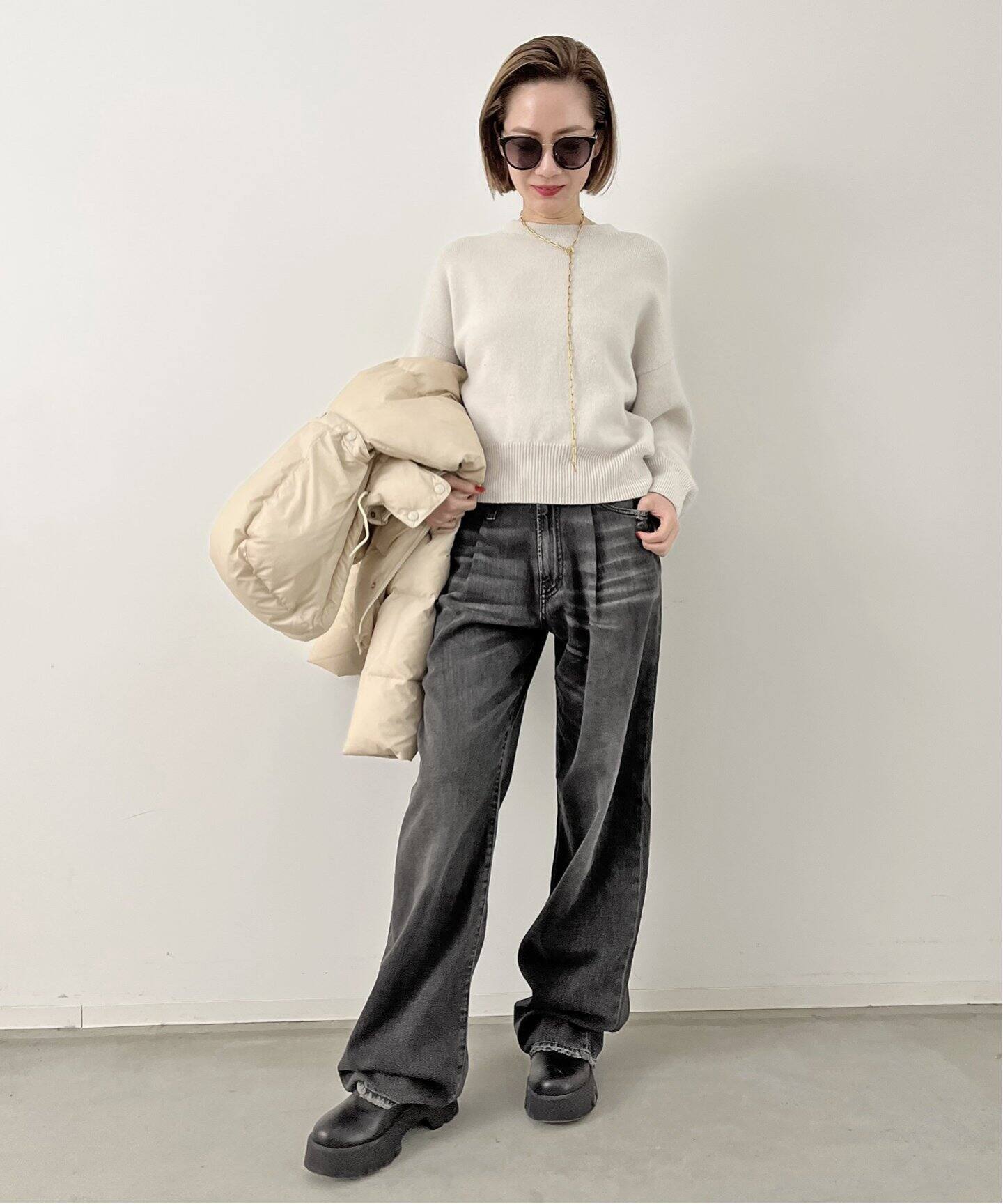 LAUREN MANOOGIAN/ローレン マヌージアン】BASE SHORT C/N KNIT  