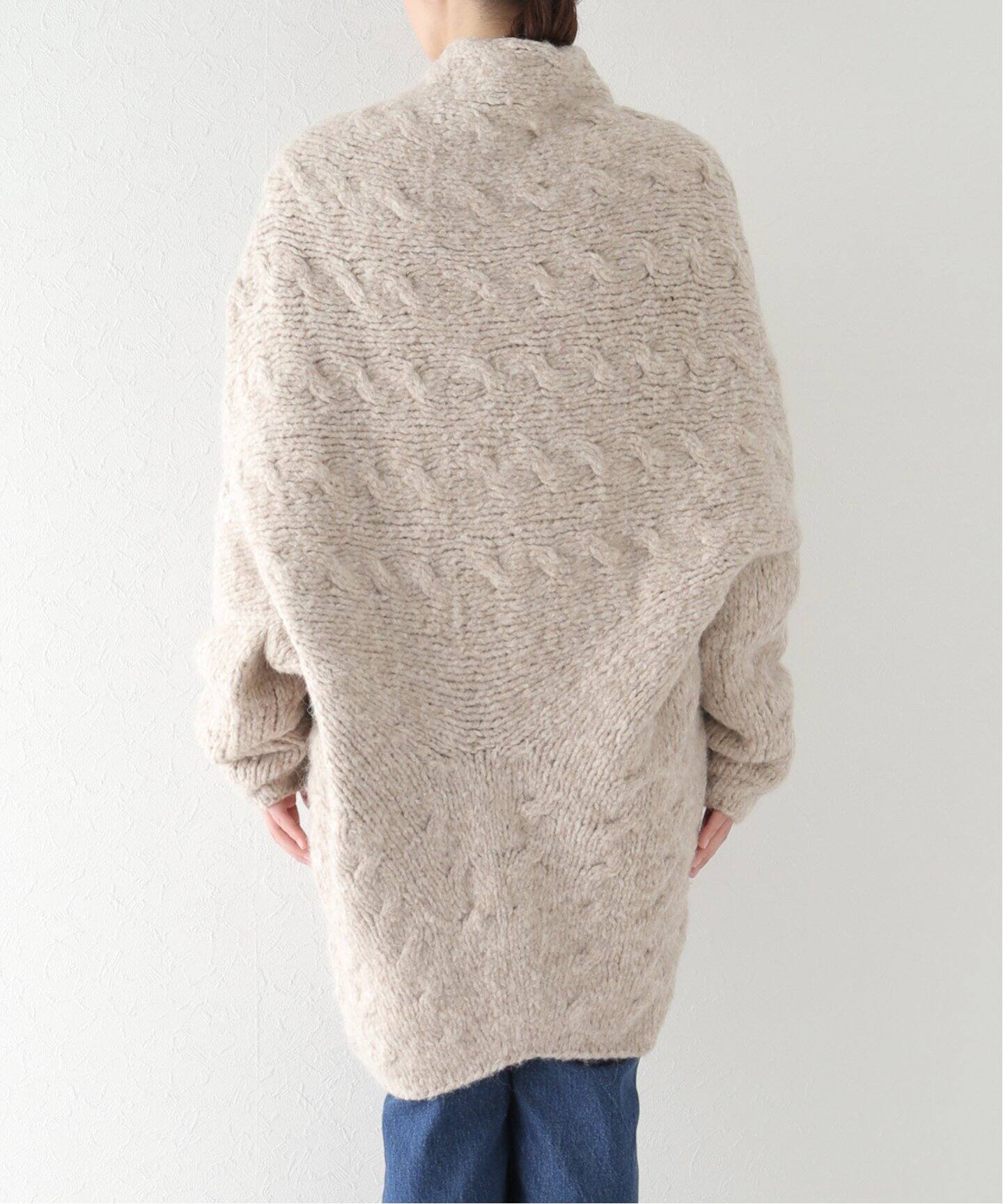 LAUREN MANOOGIAN/ローレン マヌージアン】Hand Knit CABLE CARDIGAN  