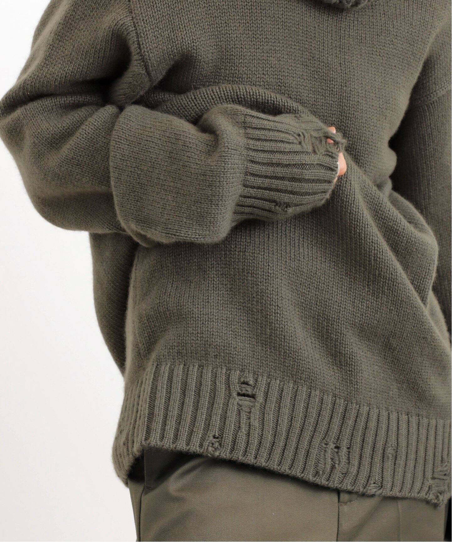 CANESSA/カネッサ】 KARL ROUND NECK KNIT（ニット／セーター）｜L 