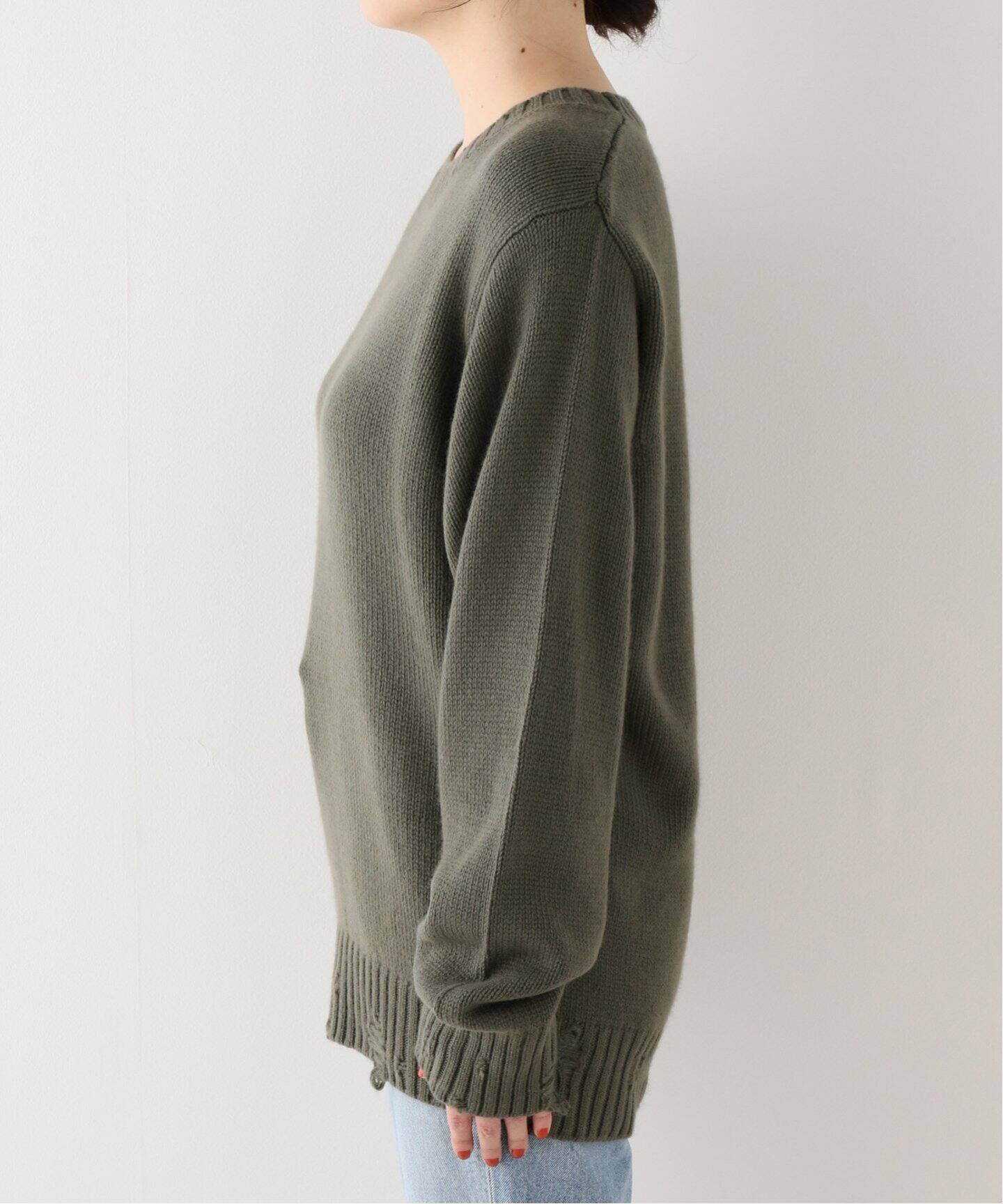 CANESSA/カネッサ】 KARL ROUND NECK KNIT（ニット／セーター）｜L 