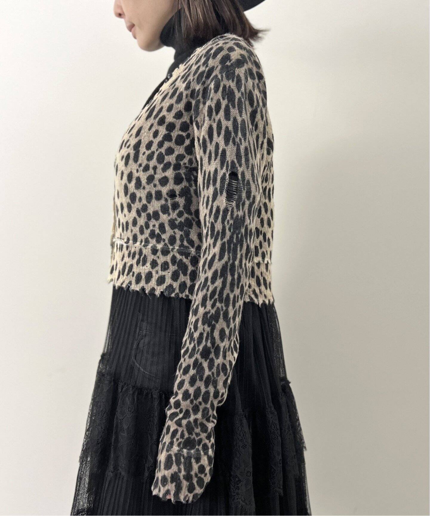 R13/アールサーティーン】CHEETAH BABY CARDIGAN（カーディガン）｜L  
