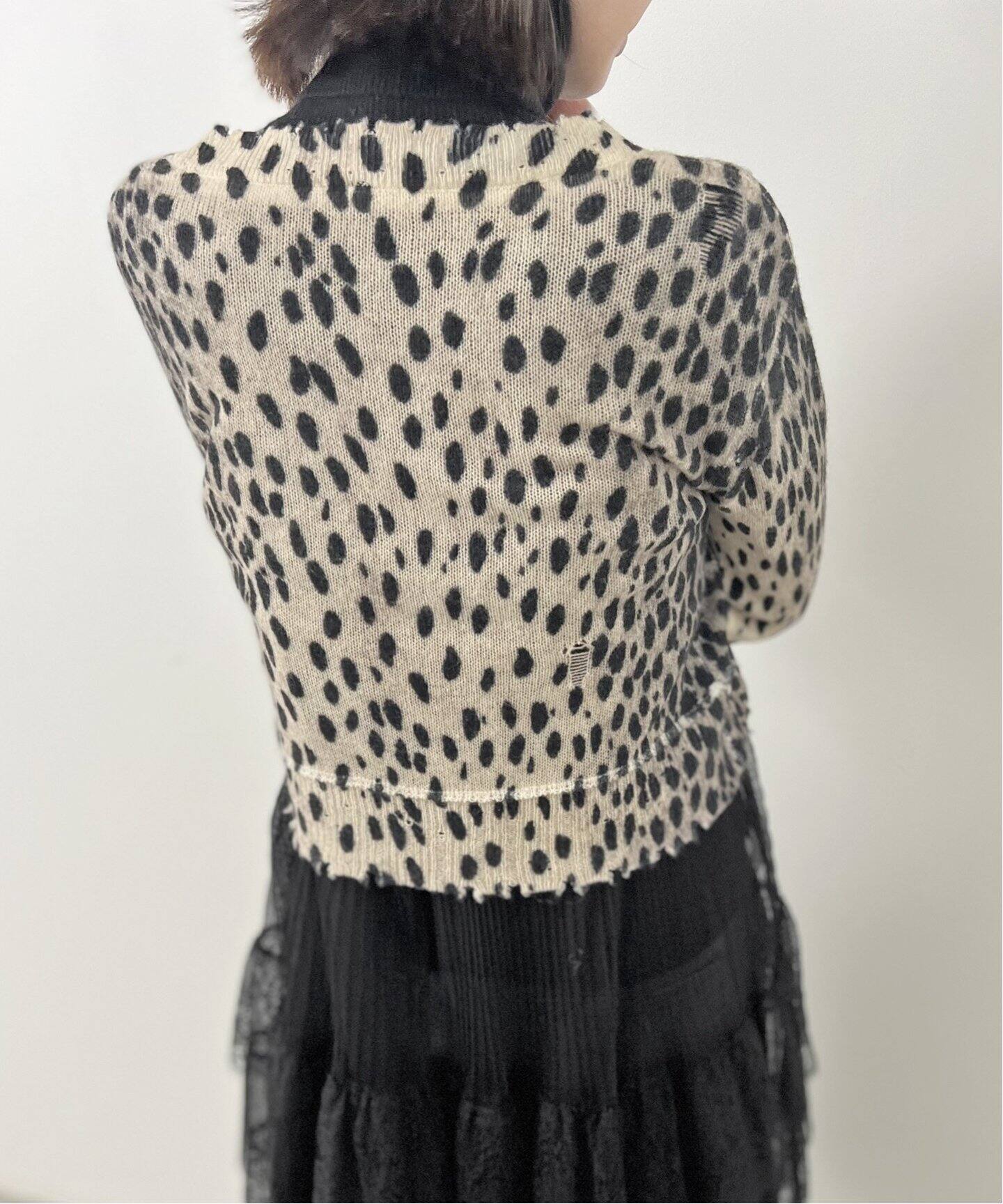 R13/アールサーティーン】CHEETAH BABY CARDIGAN（カーディガン）｜L  