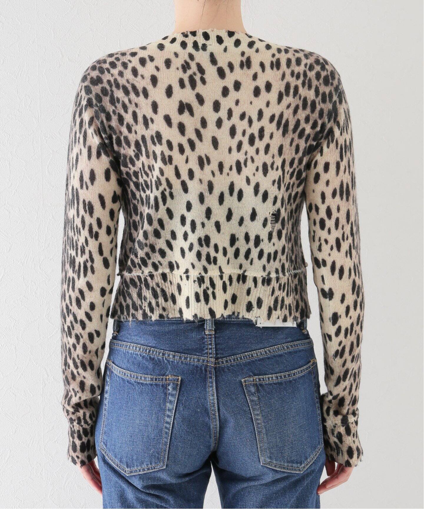 R13/アールサーティーン】CHEETAH BABY CARDIGAN（カーディガン）｜L  