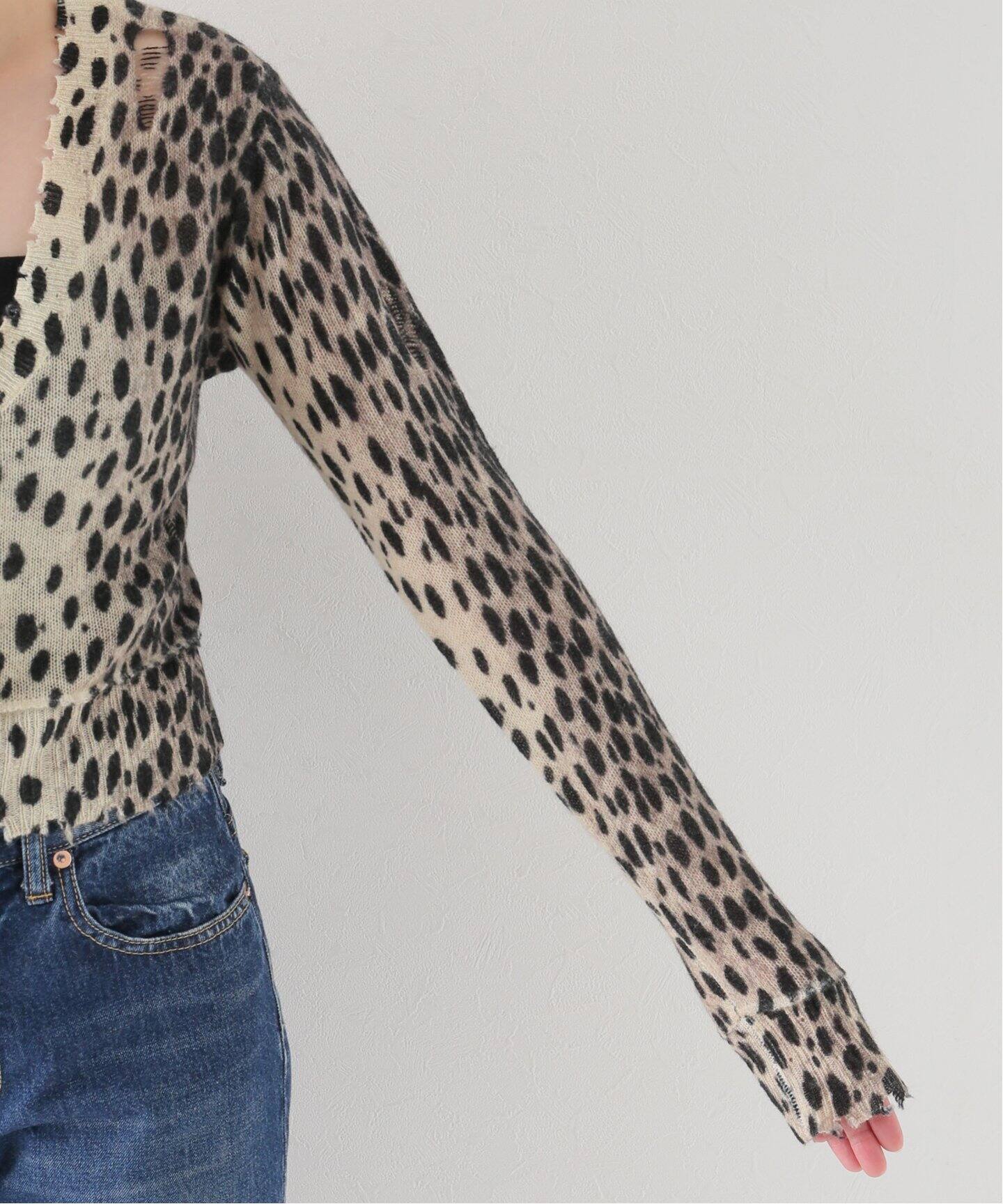 R13/アールサーティーン】CHEETAH BABY CARDIGAN（カーディガン）｜L  