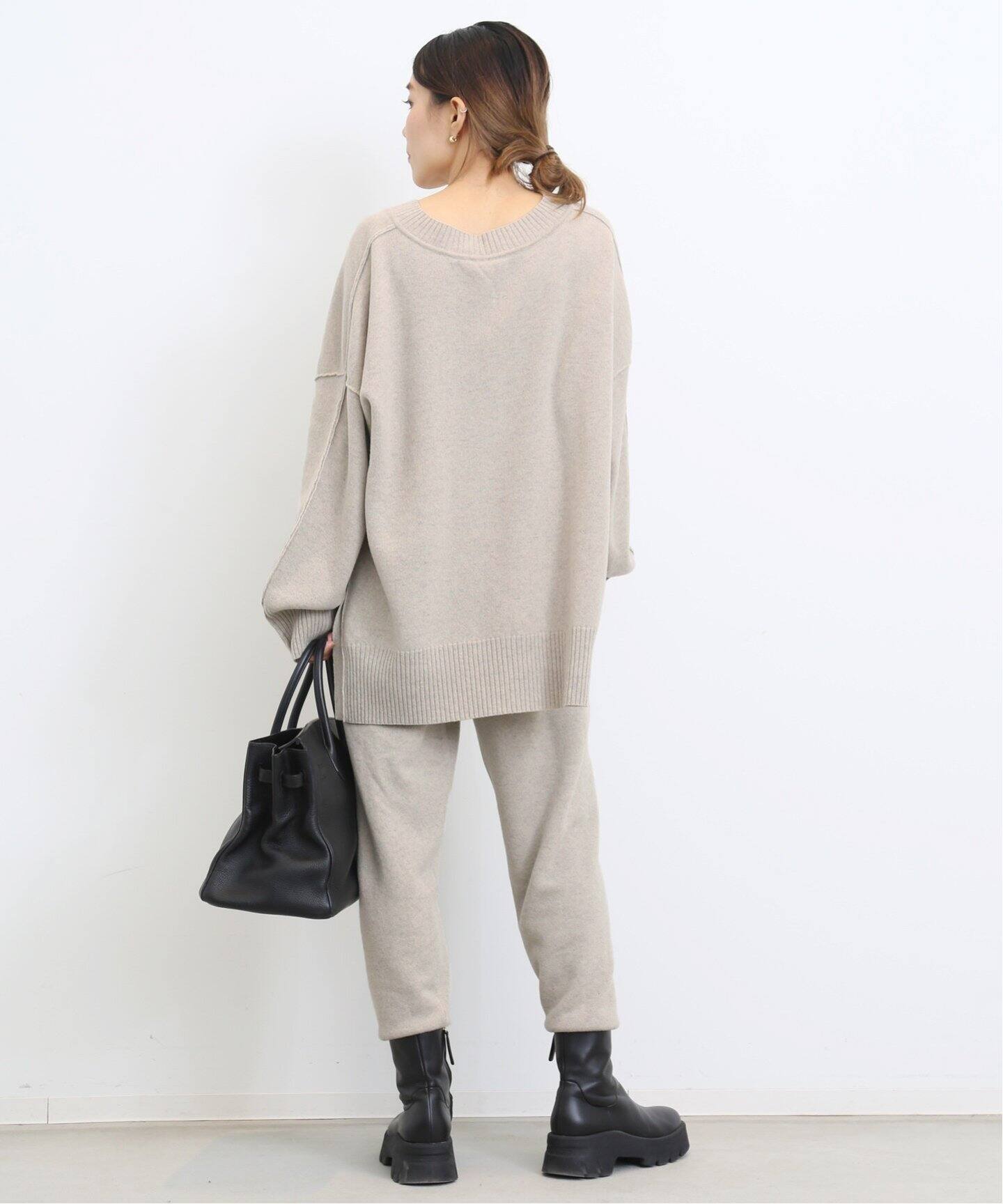ELE STOLYOF/エレ ストリオフ】Wool pile Reversible Knit Pullover  