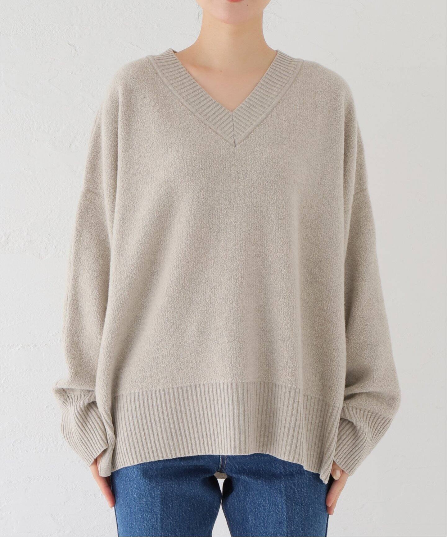 ELE STOLYOF/エレ ストリオフ】Wool pile Reversible Knit Pullover  