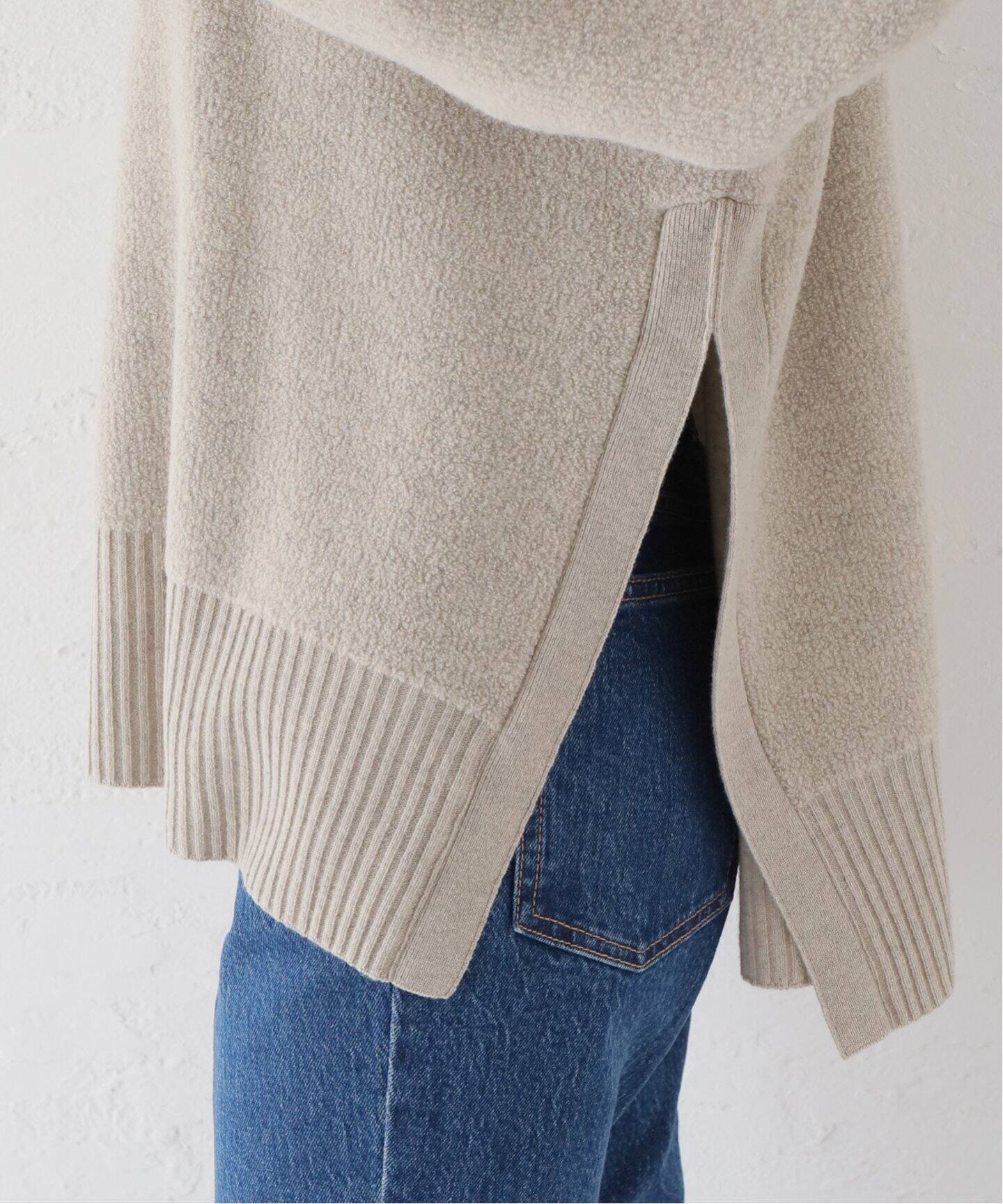 ELE STOLYOF/エレ ストリオフ】Wool pile Reversible Knit Pullover  