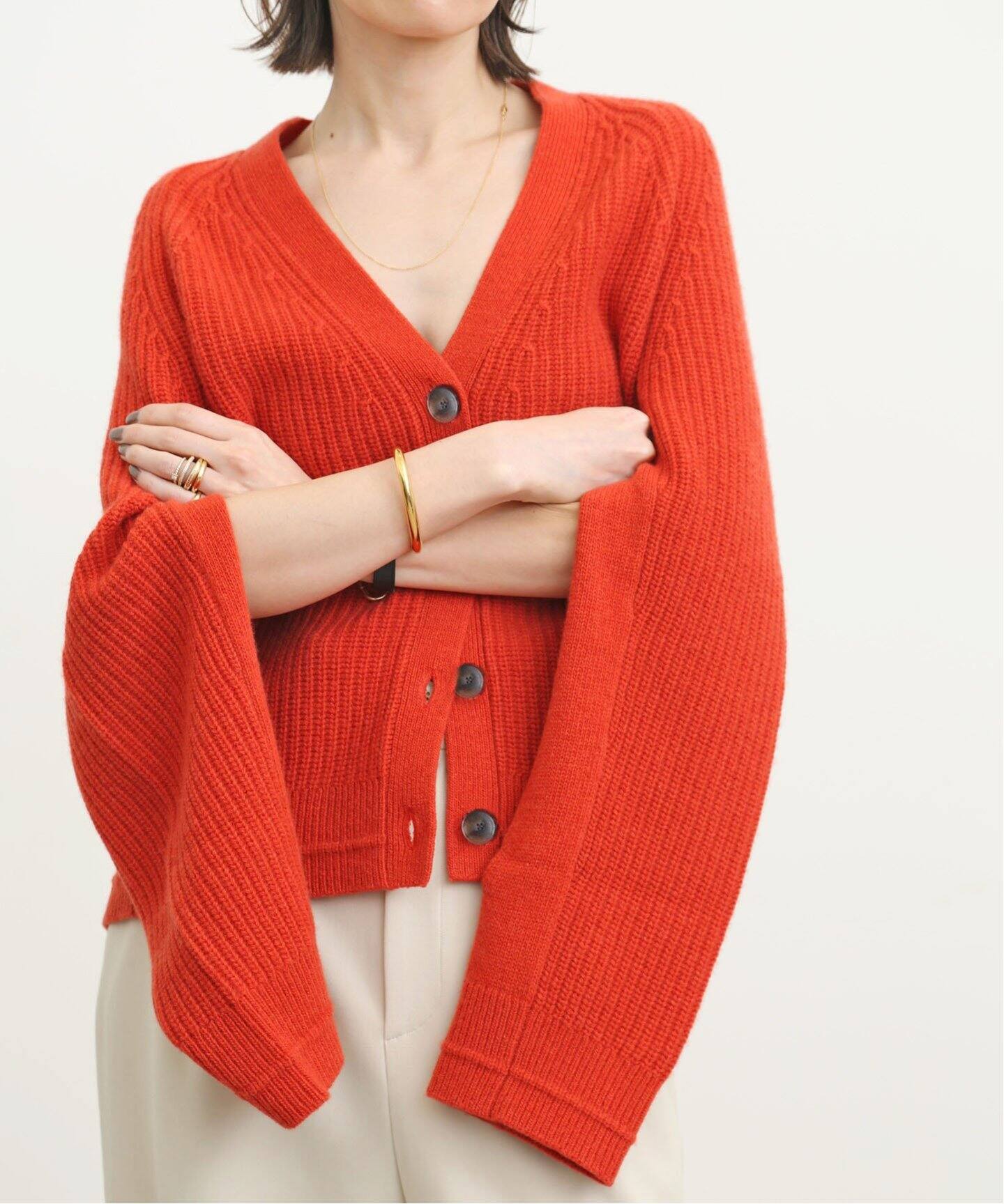 MARIA McMANUS/マリアマクマナス】COCOON SPLIT SLEEVE CARDIGAN  