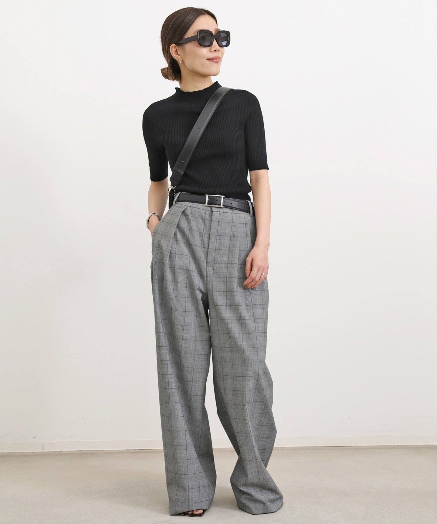 UNION LAUNCH/ユニオンランチ】BOAT NECK RIB KNIT（ニット／セーター  